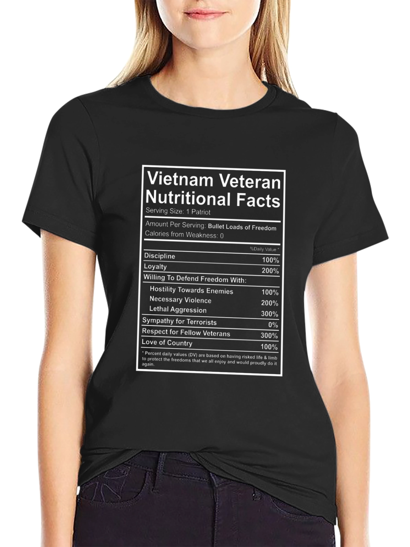 Vietnam Veteran Nutritional Facts Graphic Tee