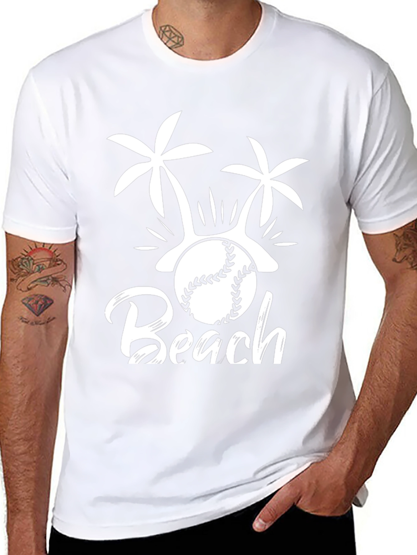 Beach Baseball Graphic T-Shirt - Summer Vibes