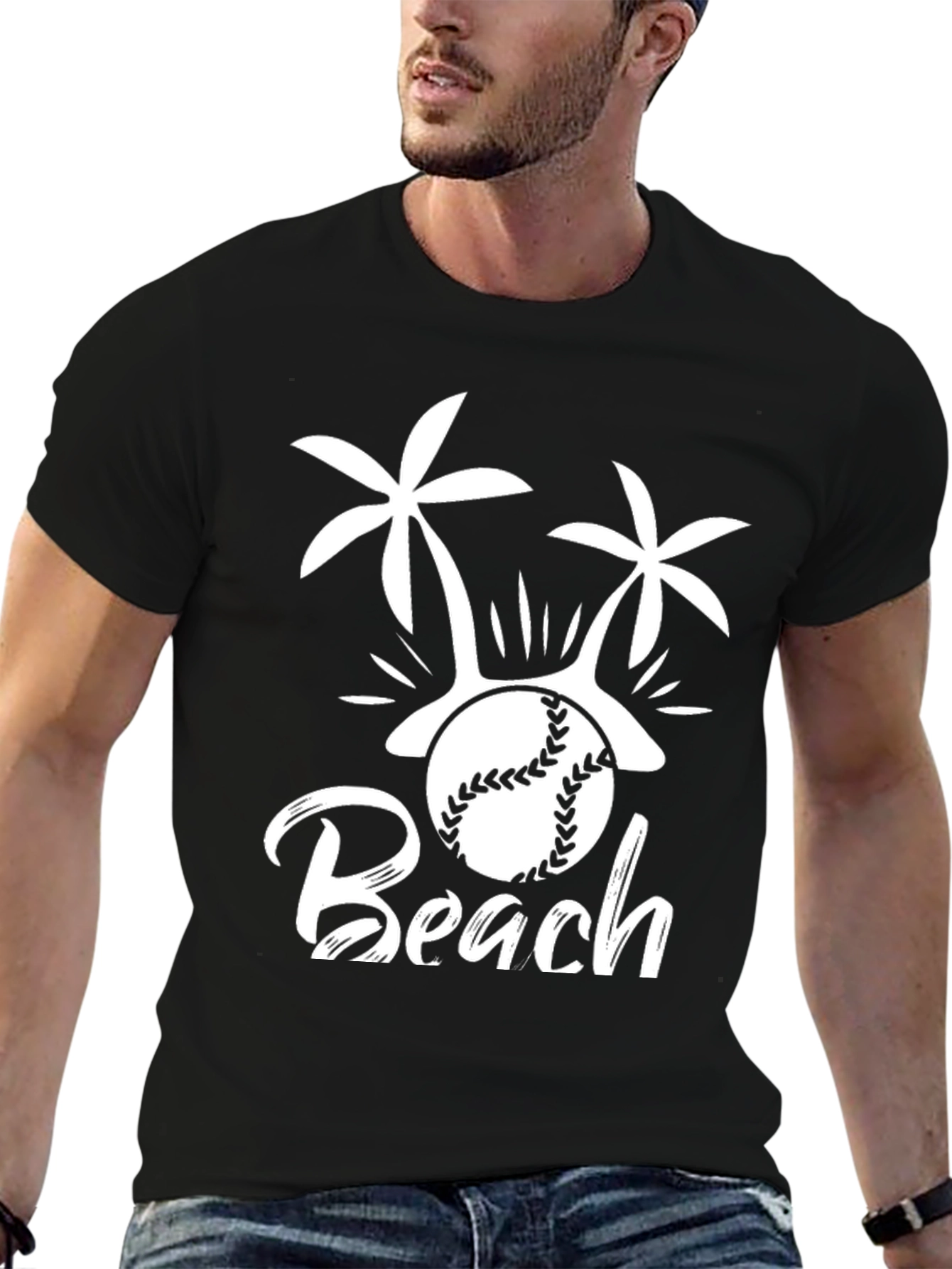Beach Baseball Graphic T-Shirt - Summer Vibes