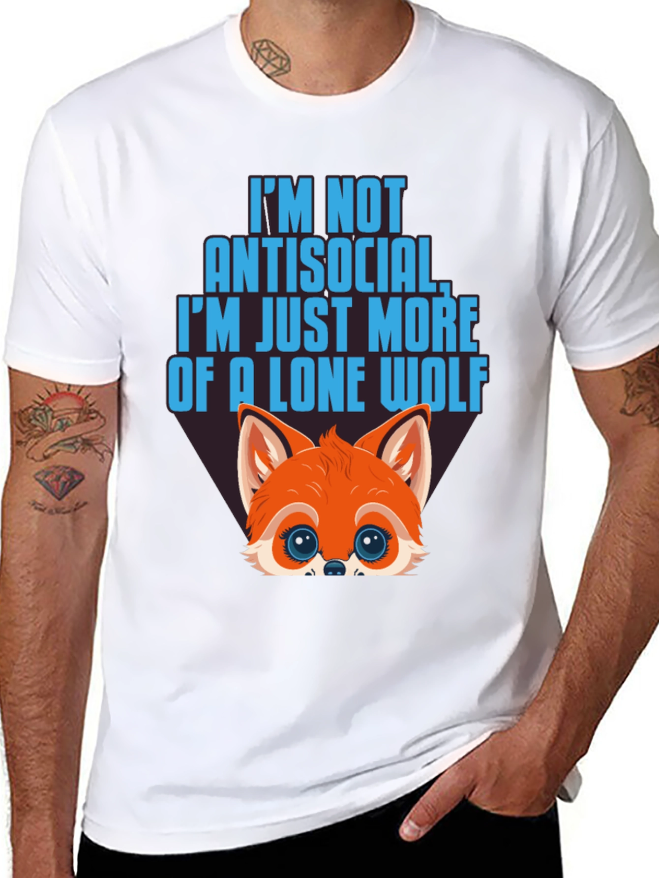 Lone Wolf Graphic Tee - Antisocial T-Shirt