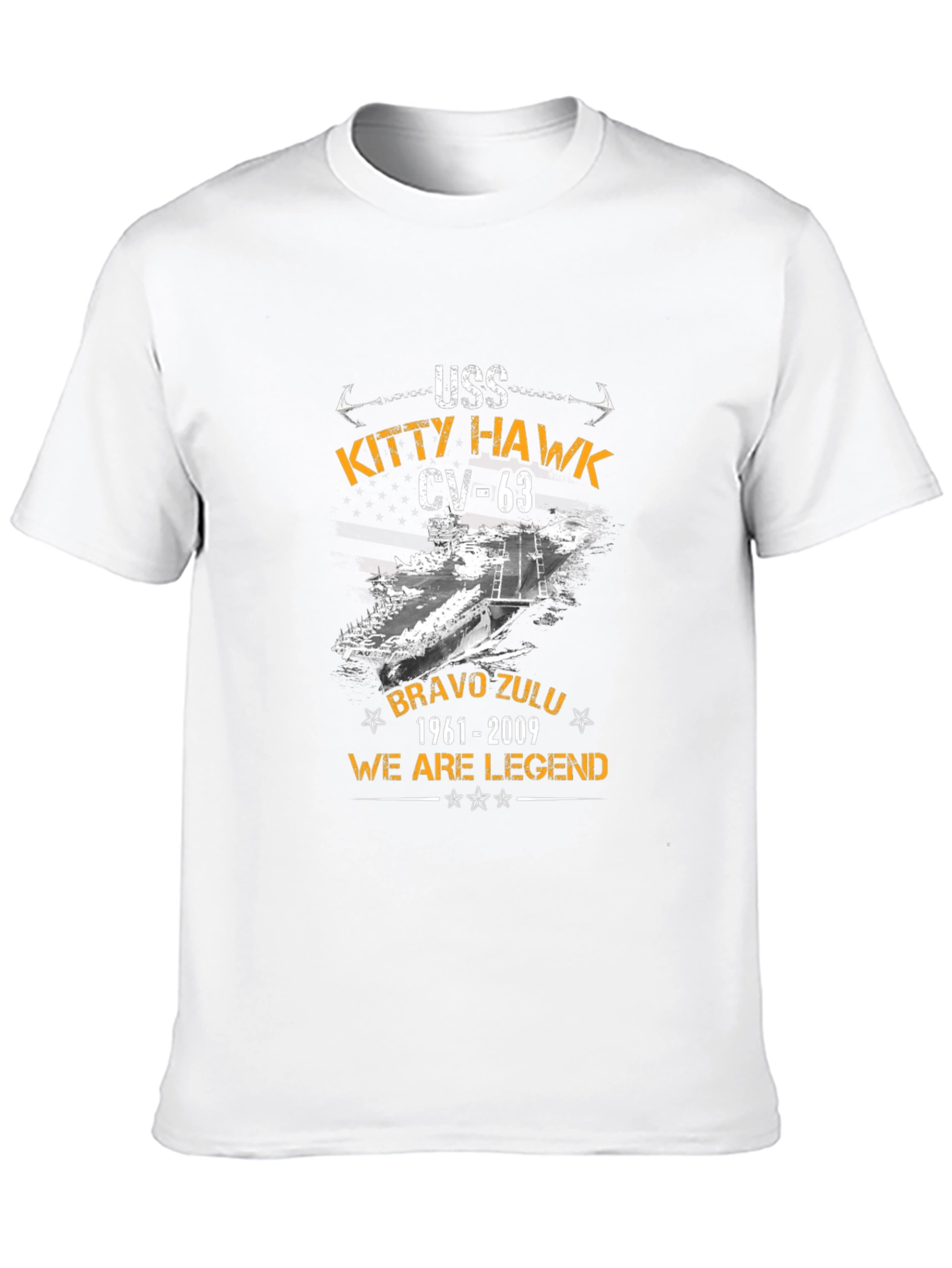 USS Kitty Hawk CV-63 Black T-Shirt