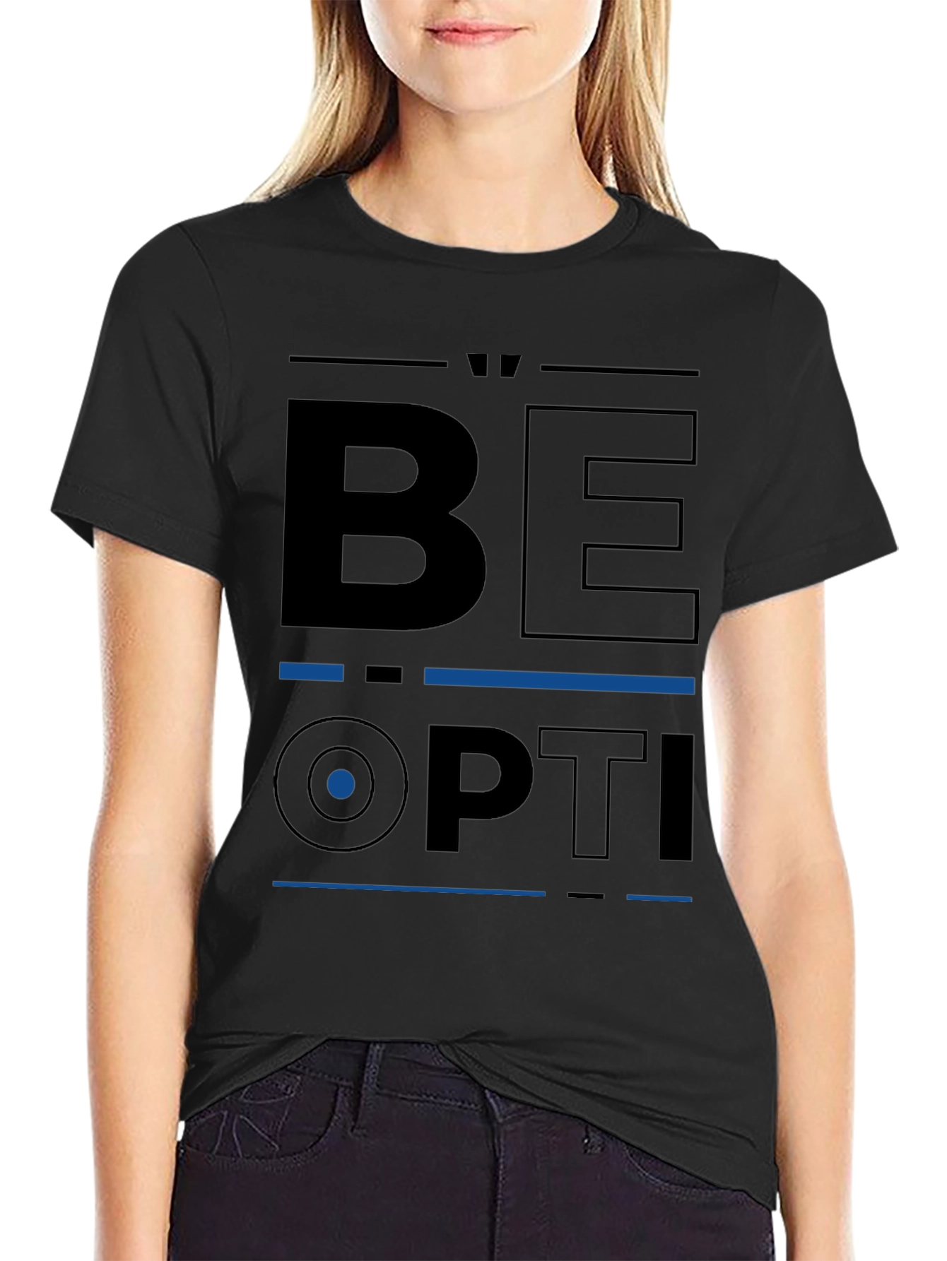 Be Optimistic Black T-Shirt