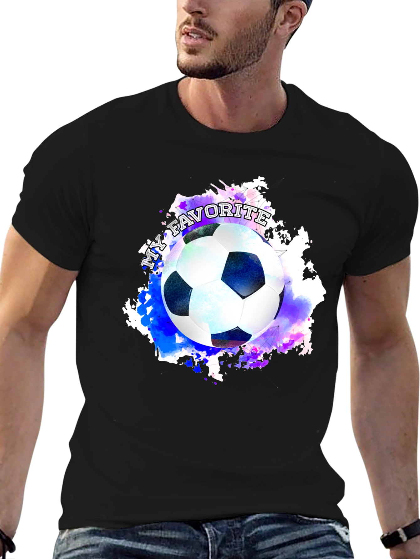 Soccer Ball Graphic Tee: My Favorite Sport