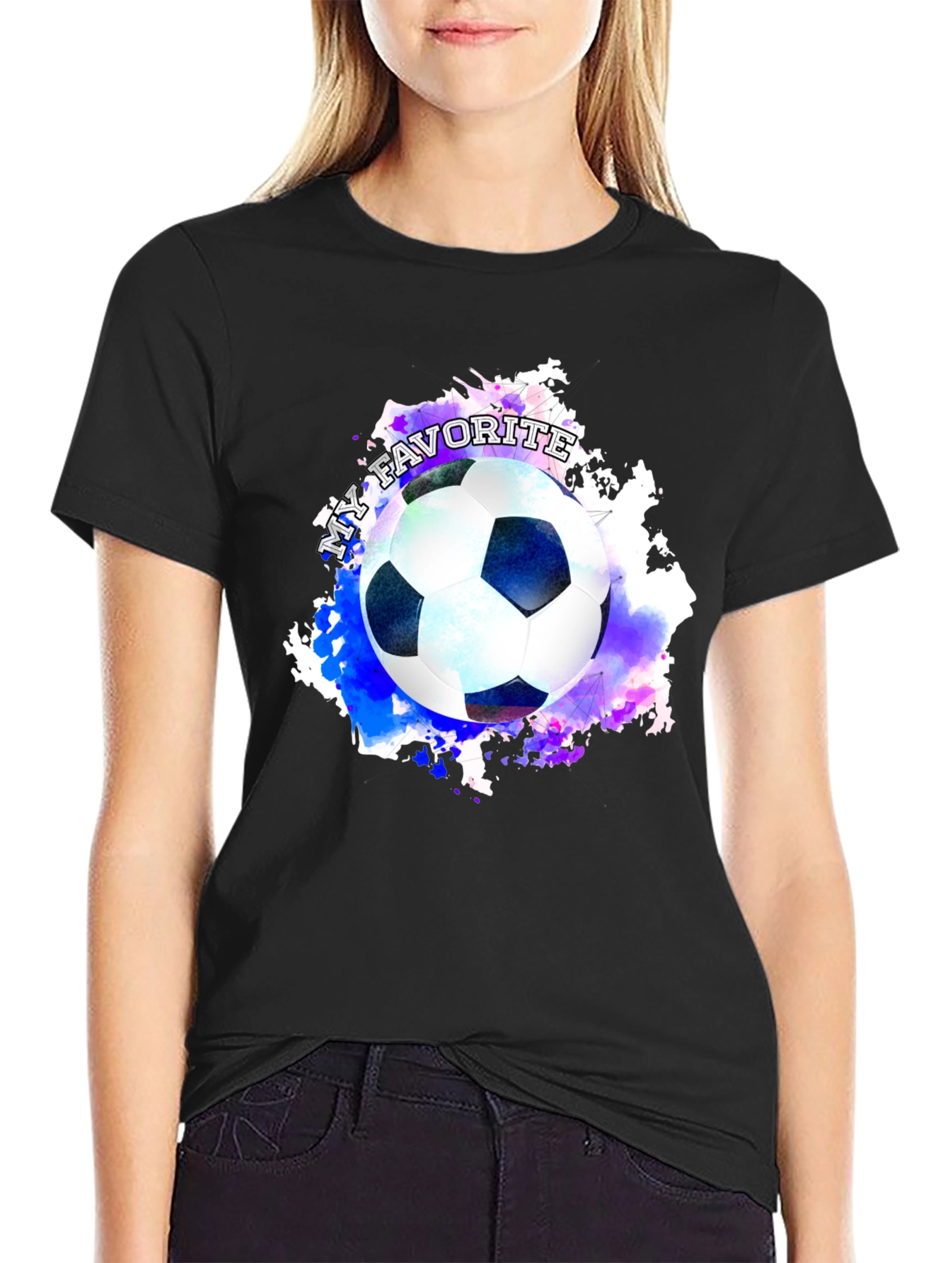 Soccer Ball Graphic Tee: My Favorite Sport