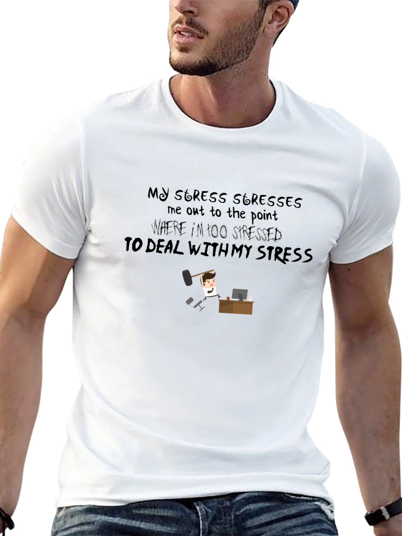 Stressed T-Shirt: Funny Stress Relief Tee