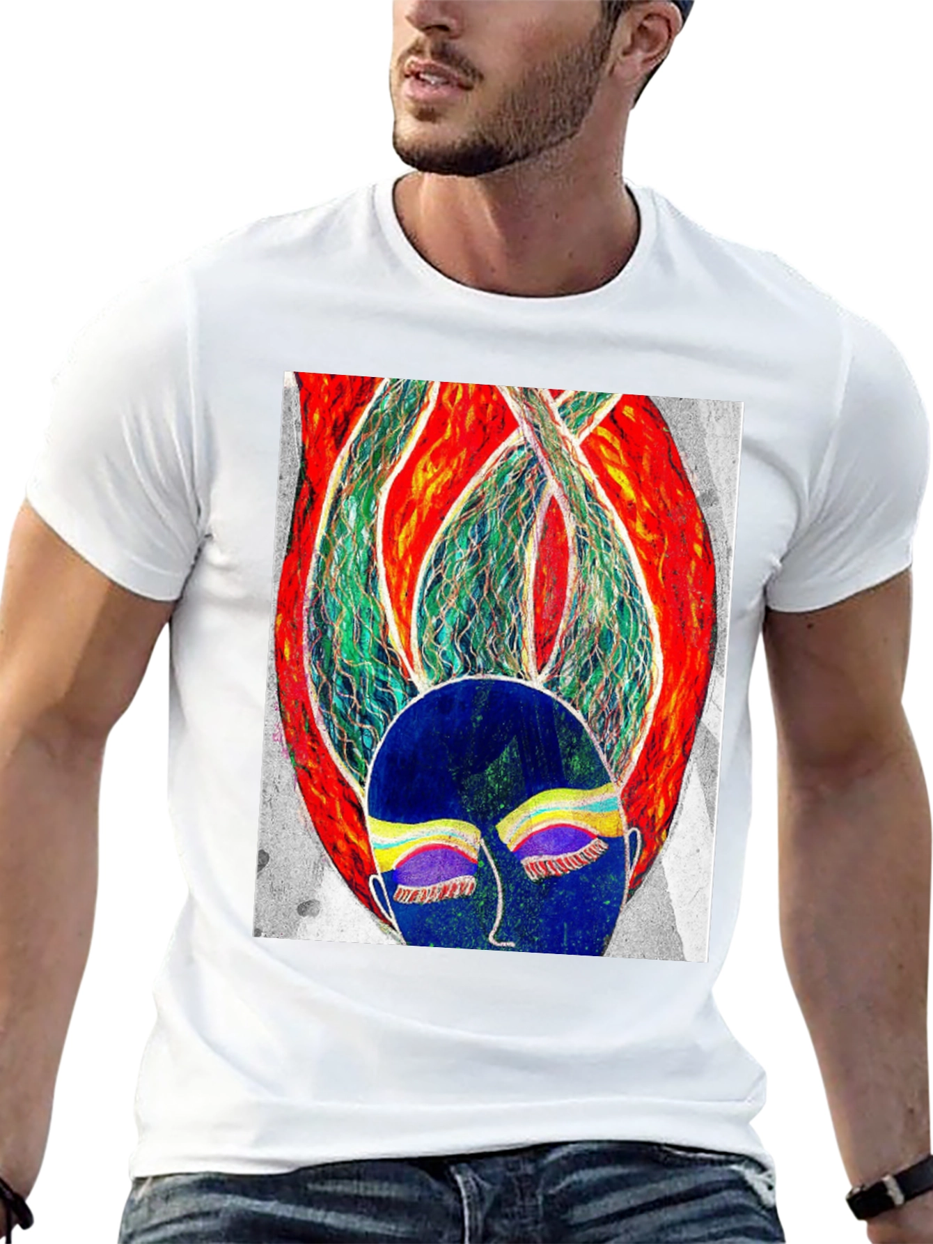 Abstract Art Graphic Tee - Unisex Black T-Shirt