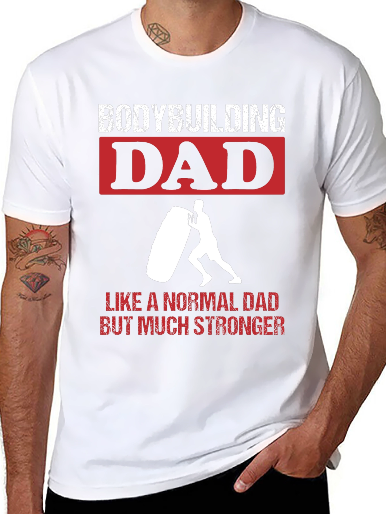 Bodybuilding Dad T-Shirt - Strongman Gym Tee