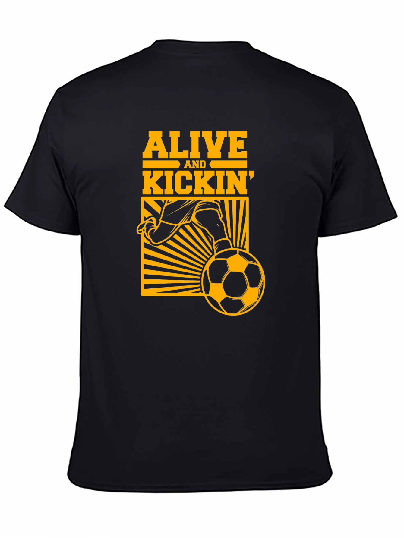 Alive and Kickin Soccer Graphic Tee - Black