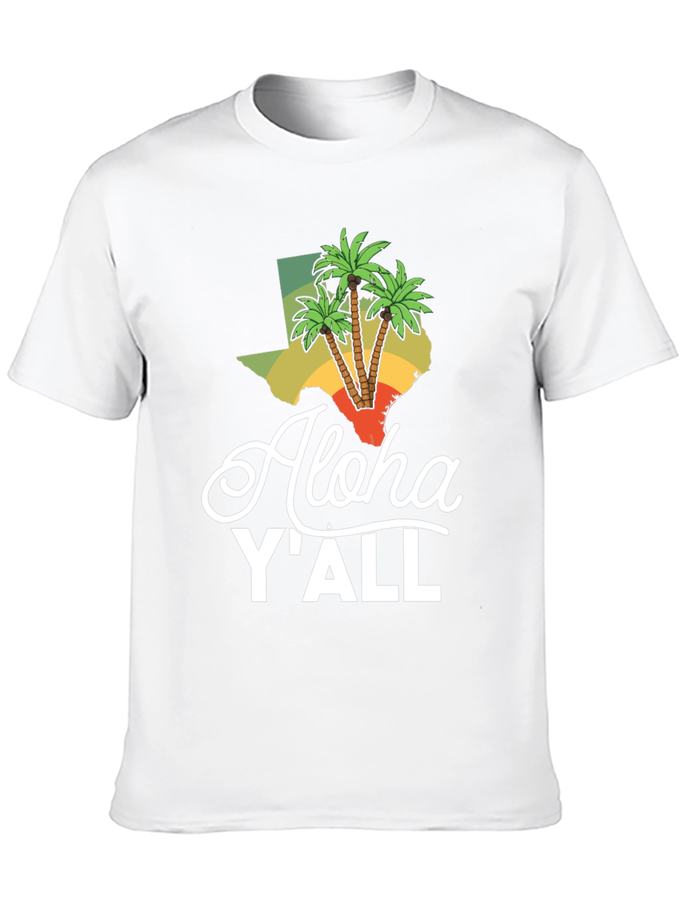 Aloha YAll Texas Palm Tree T-Shirt