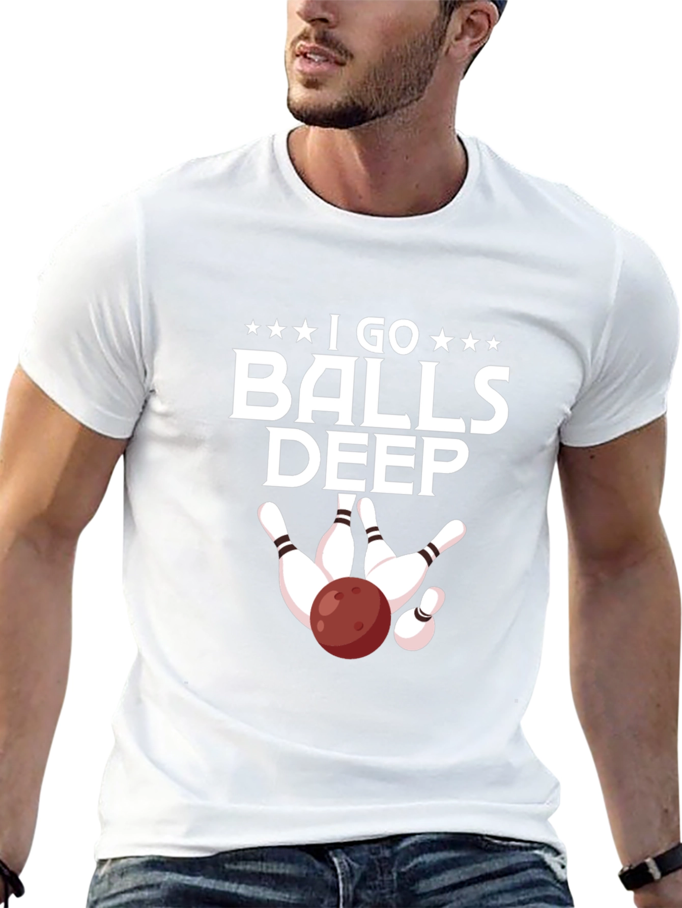 I Go Balls Deep Bowling T-Shirt - Strike King!
