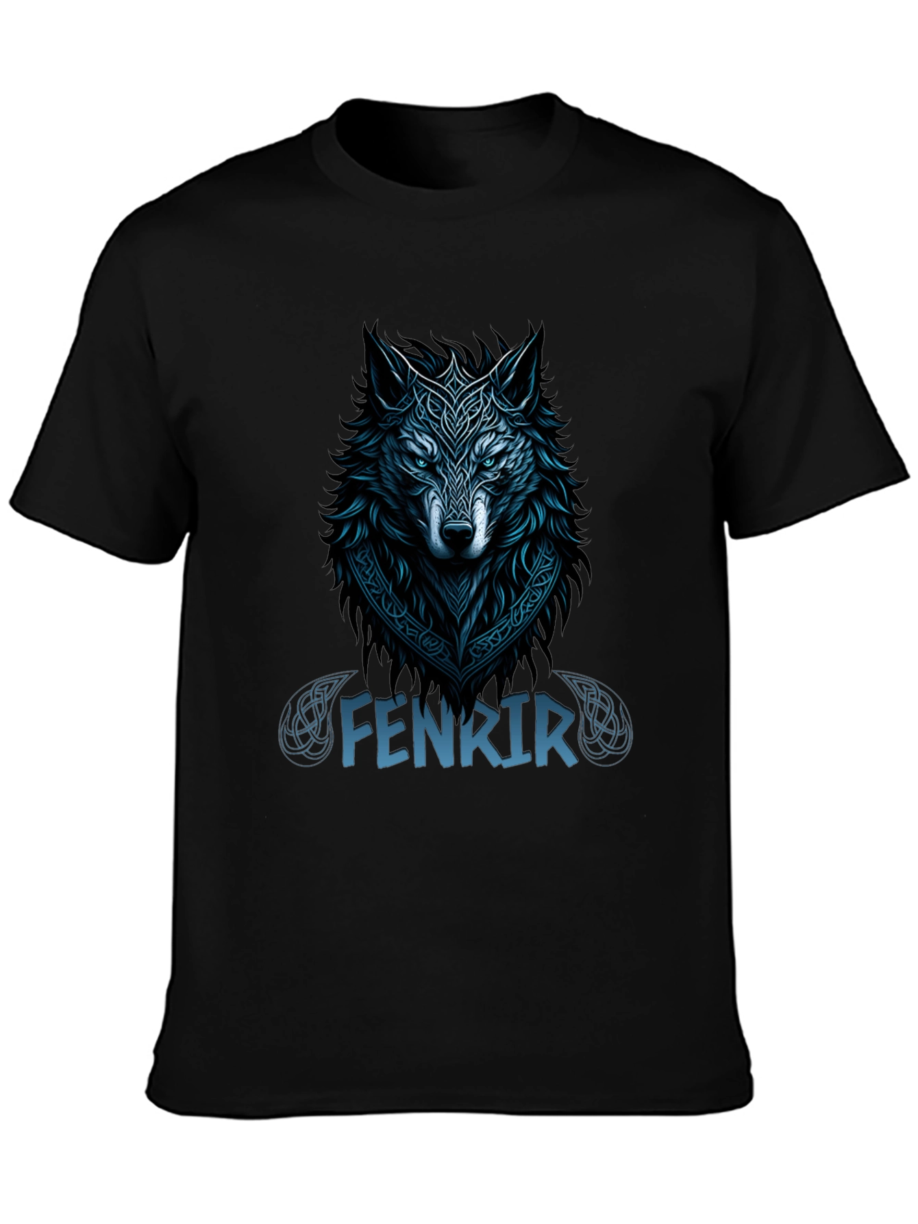 Fenrir Wolf Graphic T-Shirt - Viking Style