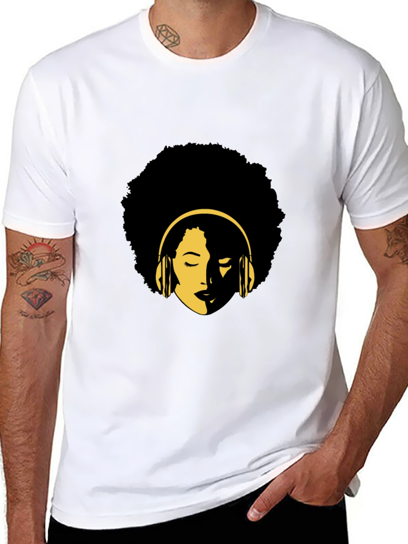 Afro Music Lover Black T-Shirt - Stylish Graphic Tee