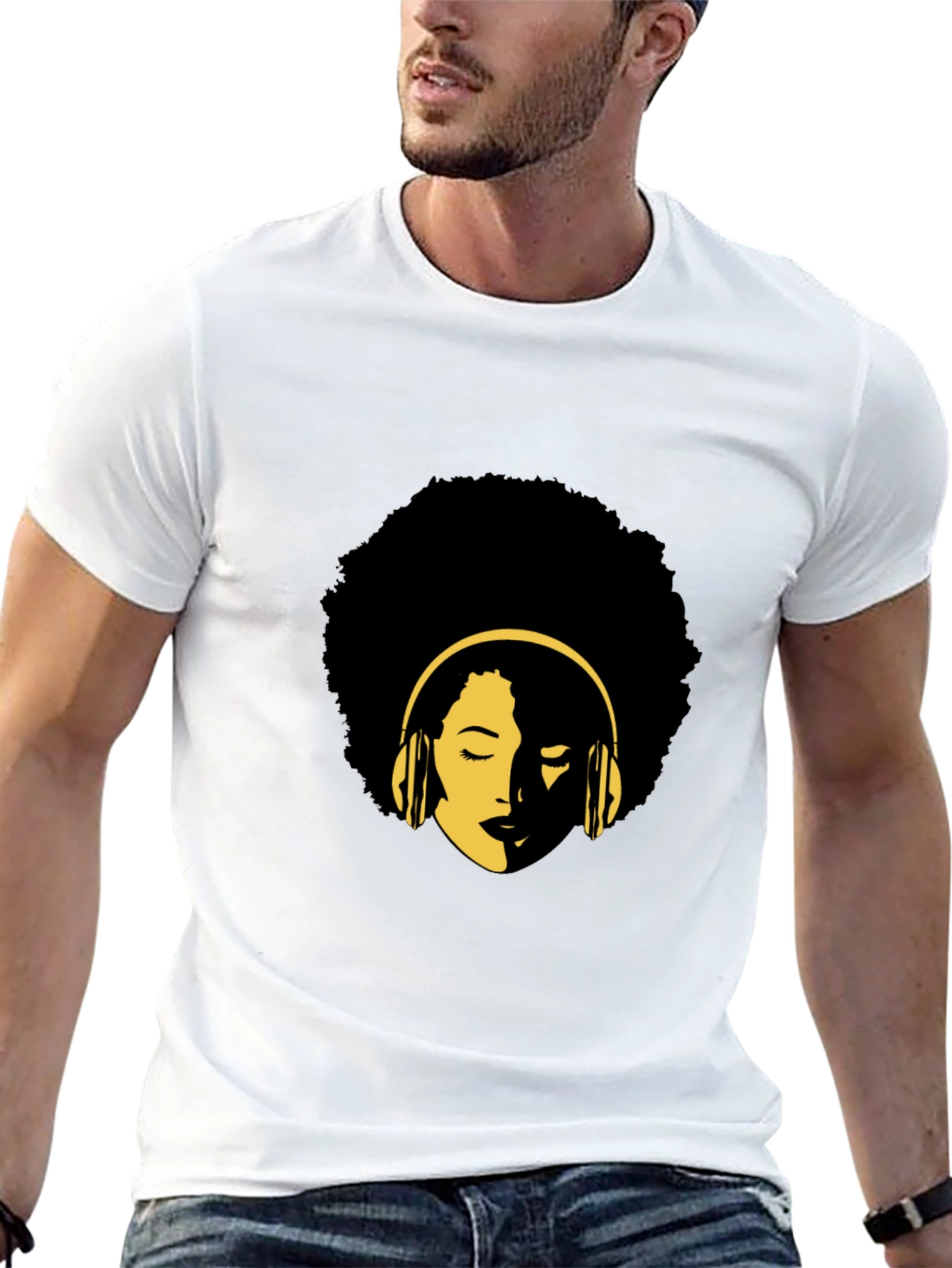 Afro Music Lover Black T-Shirt - Stylish Graphic Tee