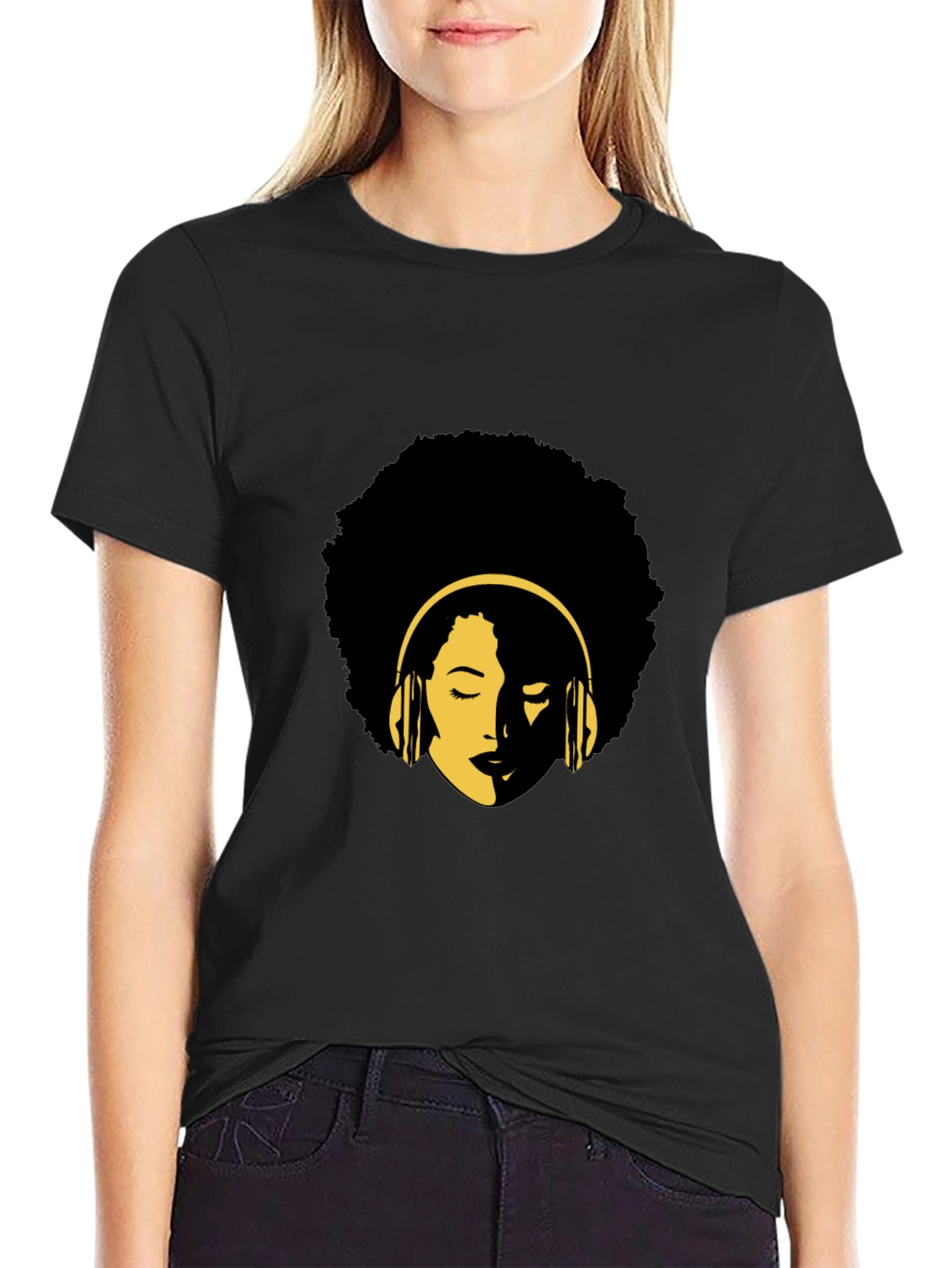 Afro Music Lover Black T-Shirt - Stylish Graphic Tee