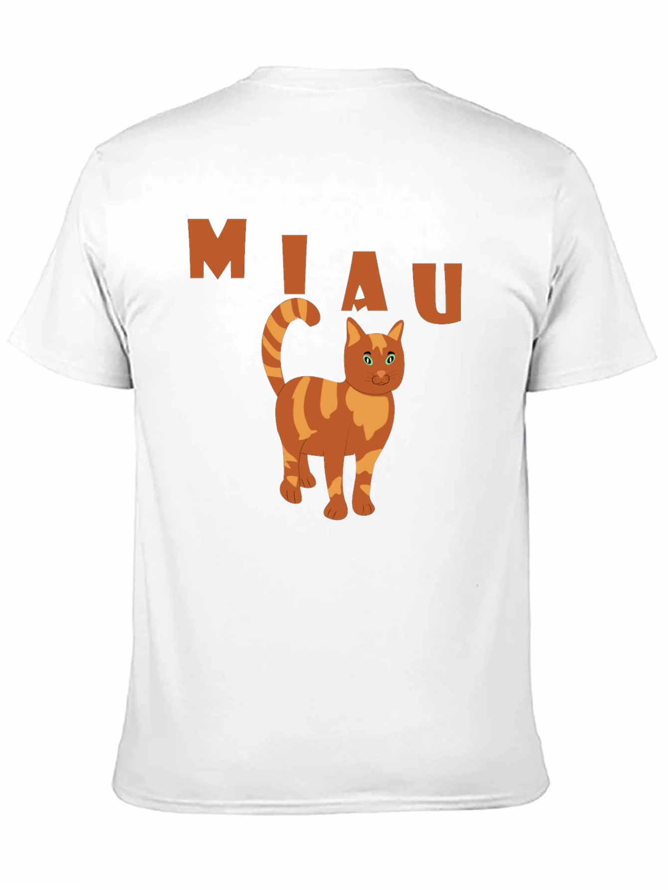 Miaw Cat Graphic Tee - Black Cotton Casual Shirt