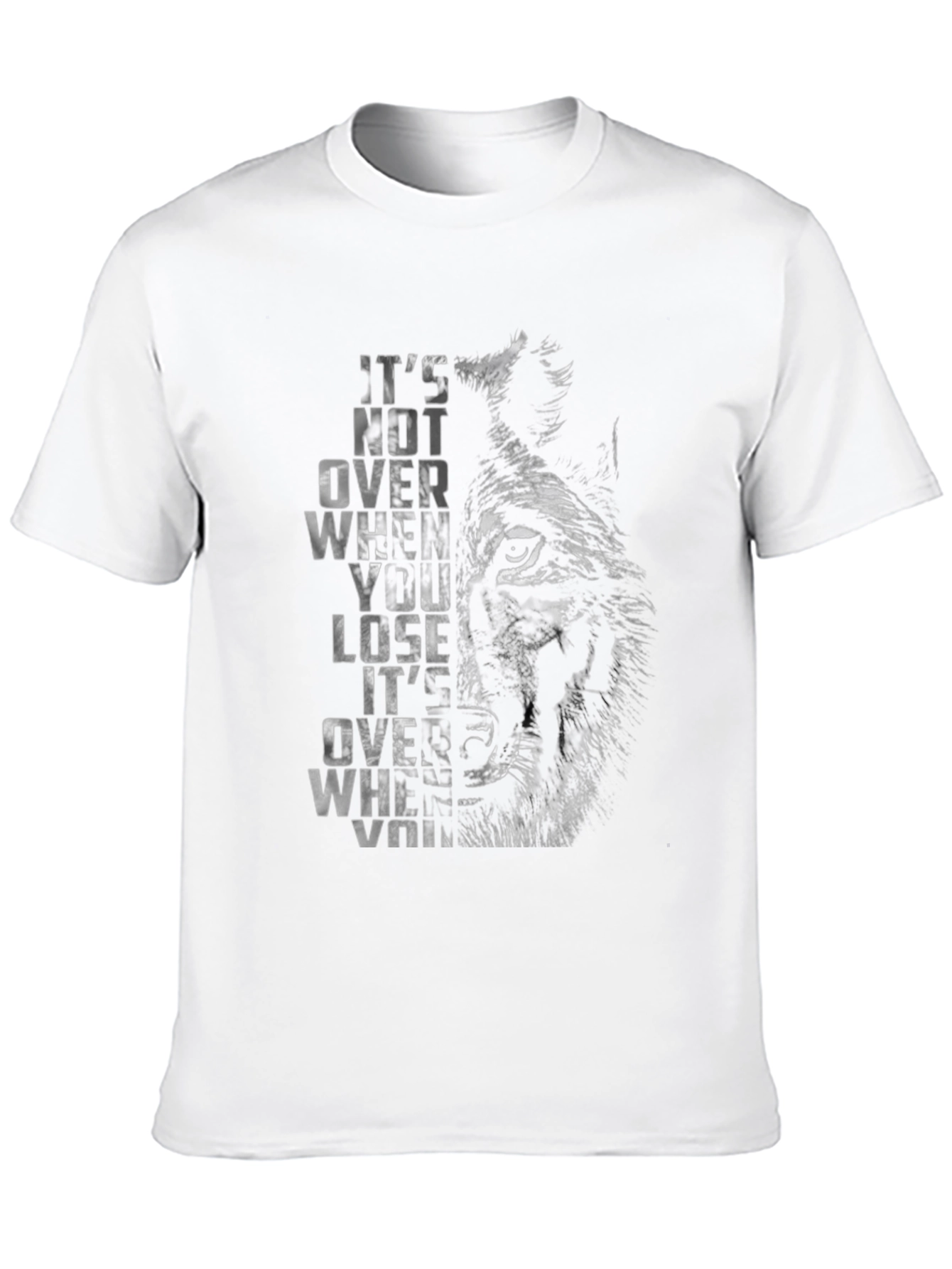 Wolf Graphic Print Crew Neck T-Shirt