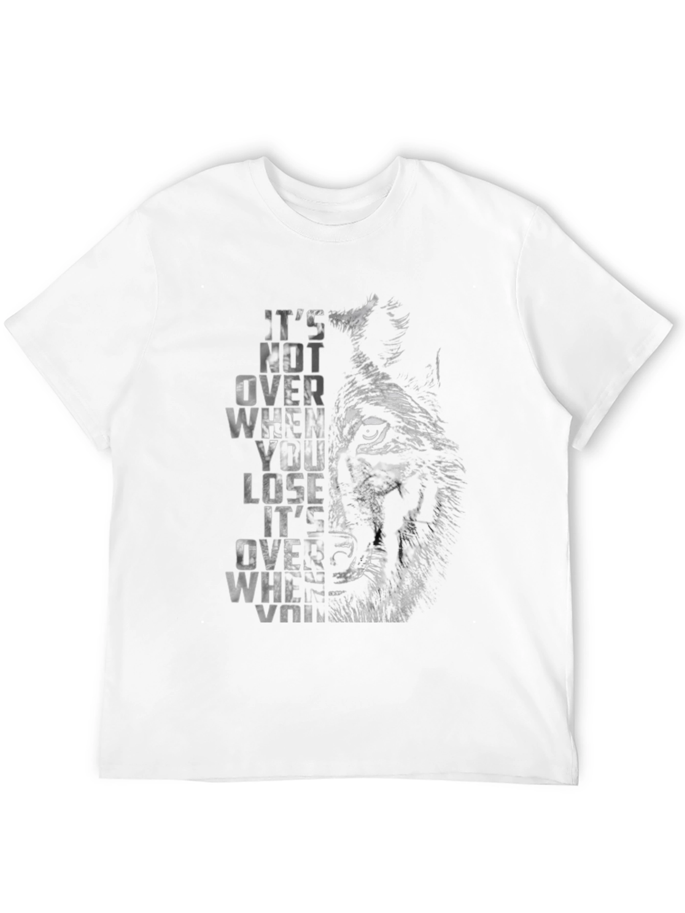Wolf Graphic Print Crew Neck T-Shirt