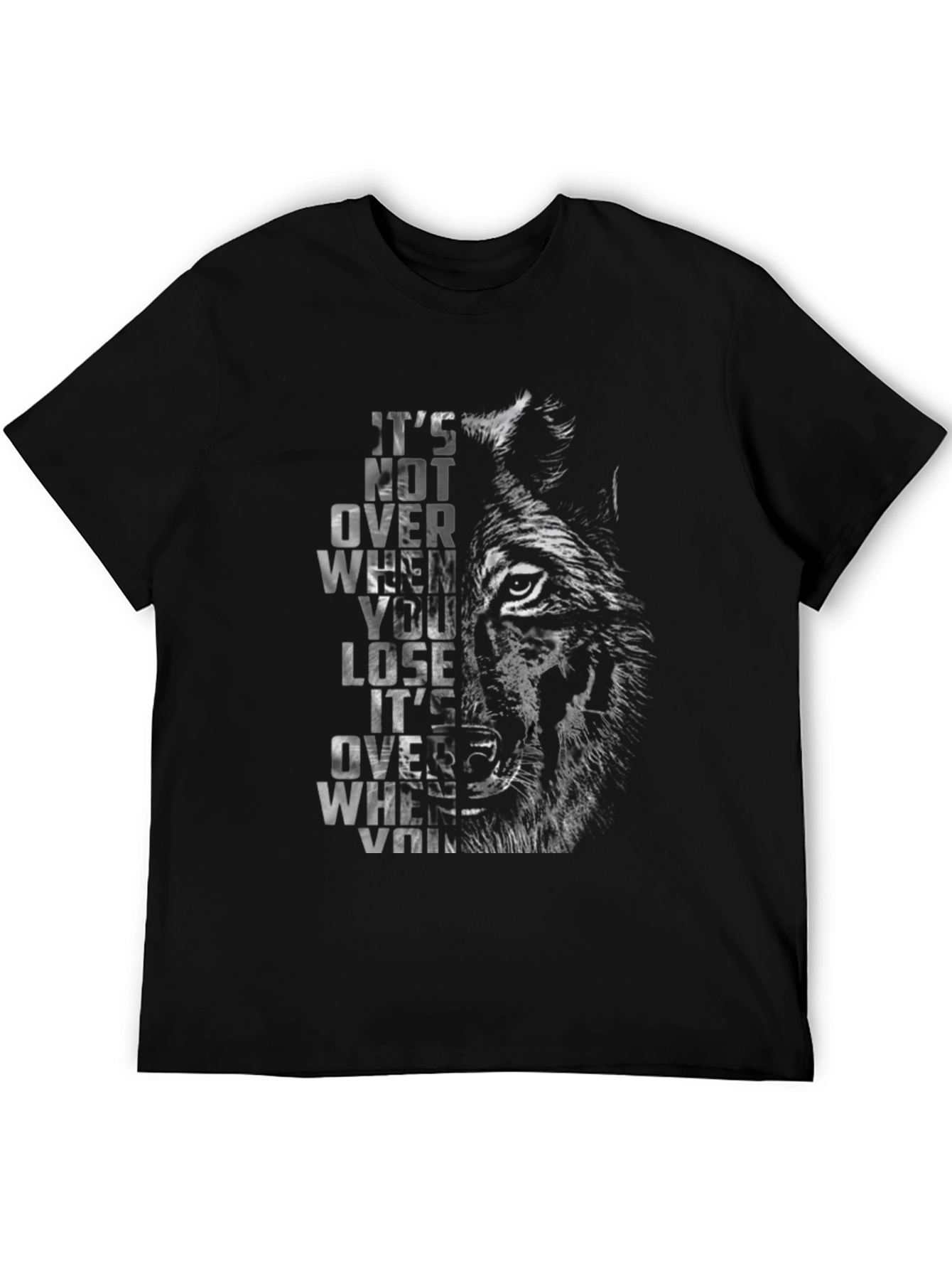 Wolf Graphic Print Crew Neck T-Shirt