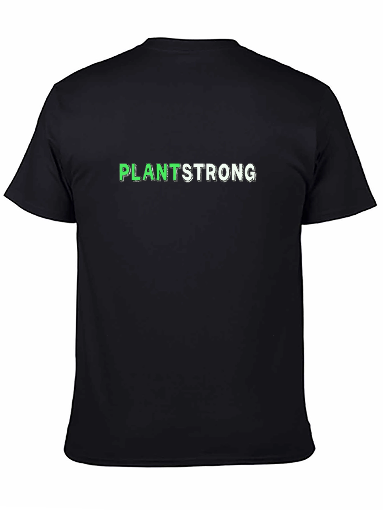 Plant Strong Graphic Tee - Black Cotton T-Shirt