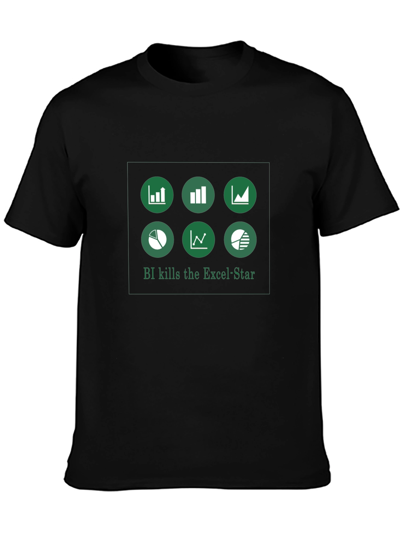 BI Kills the Excel Star Black T-Shirt