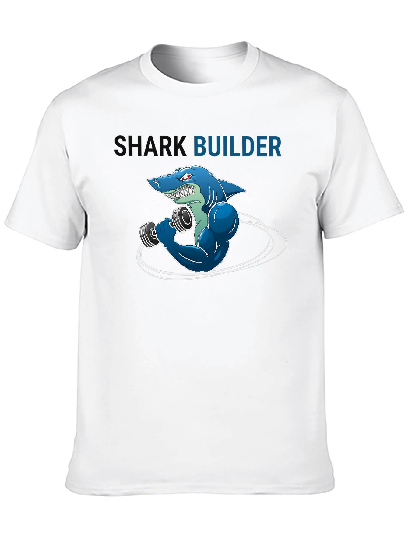 Shark Builder T-Shirt - Funny Gym Workout Design
