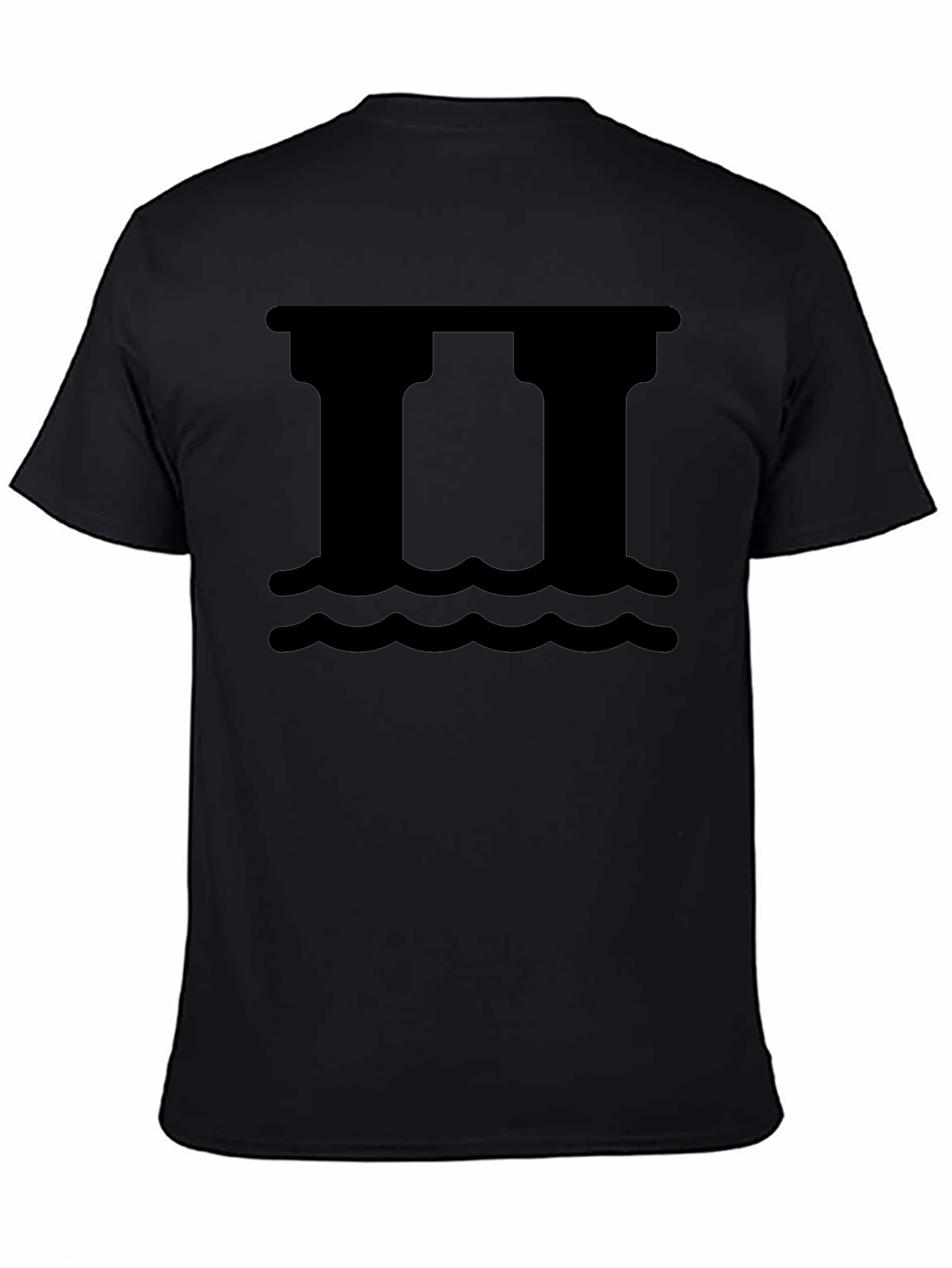 Black Graphic Tee - Bridge Over Water