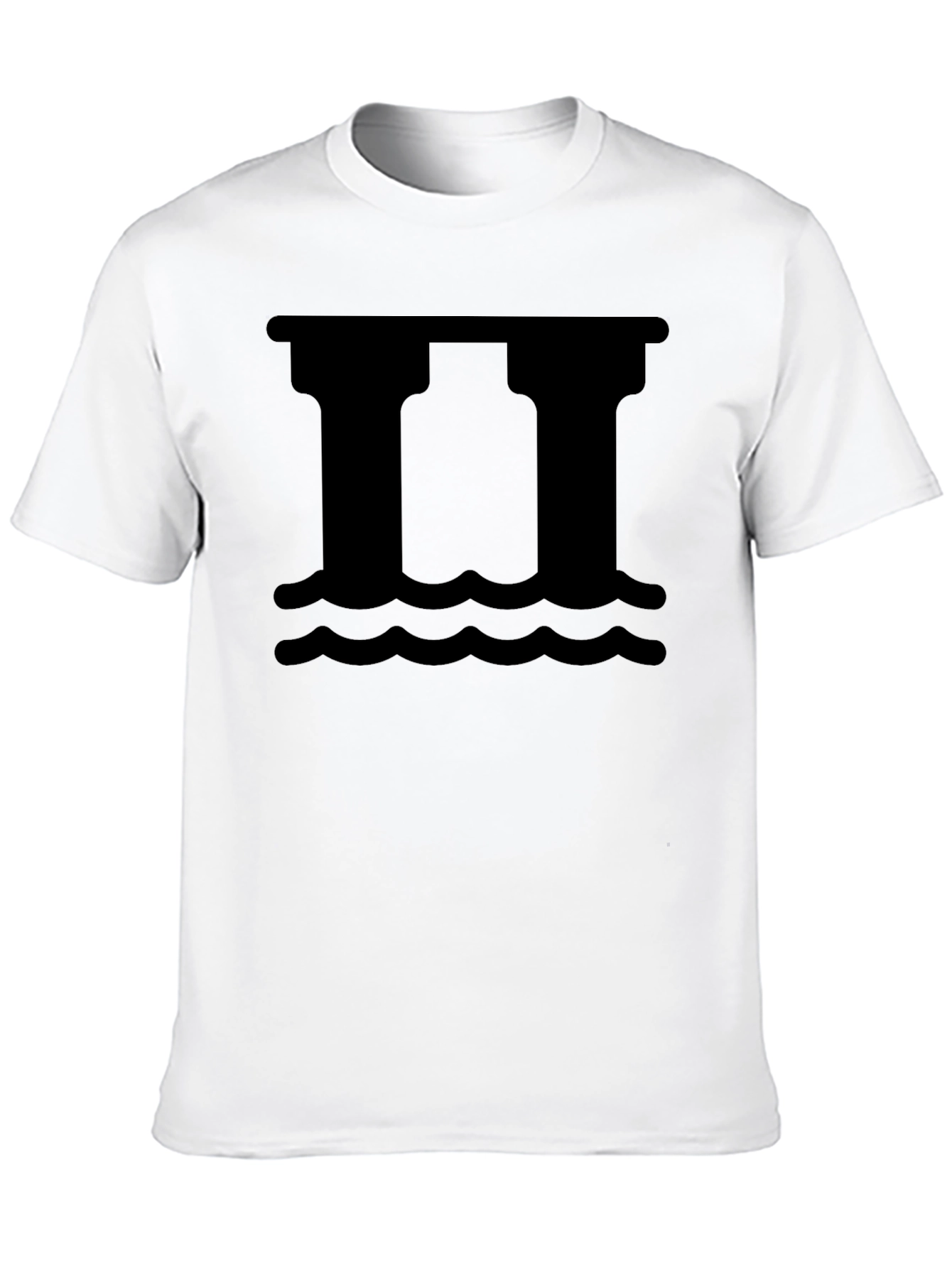 Black Graphic Tee - Bridge Over Water