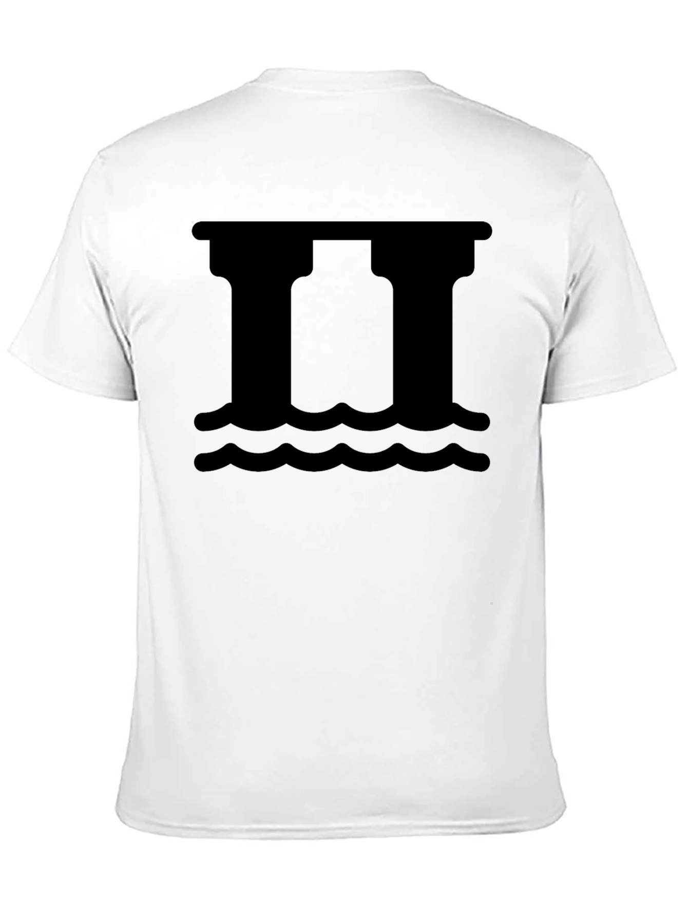 Black Graphic Tee - Bridge Over Water