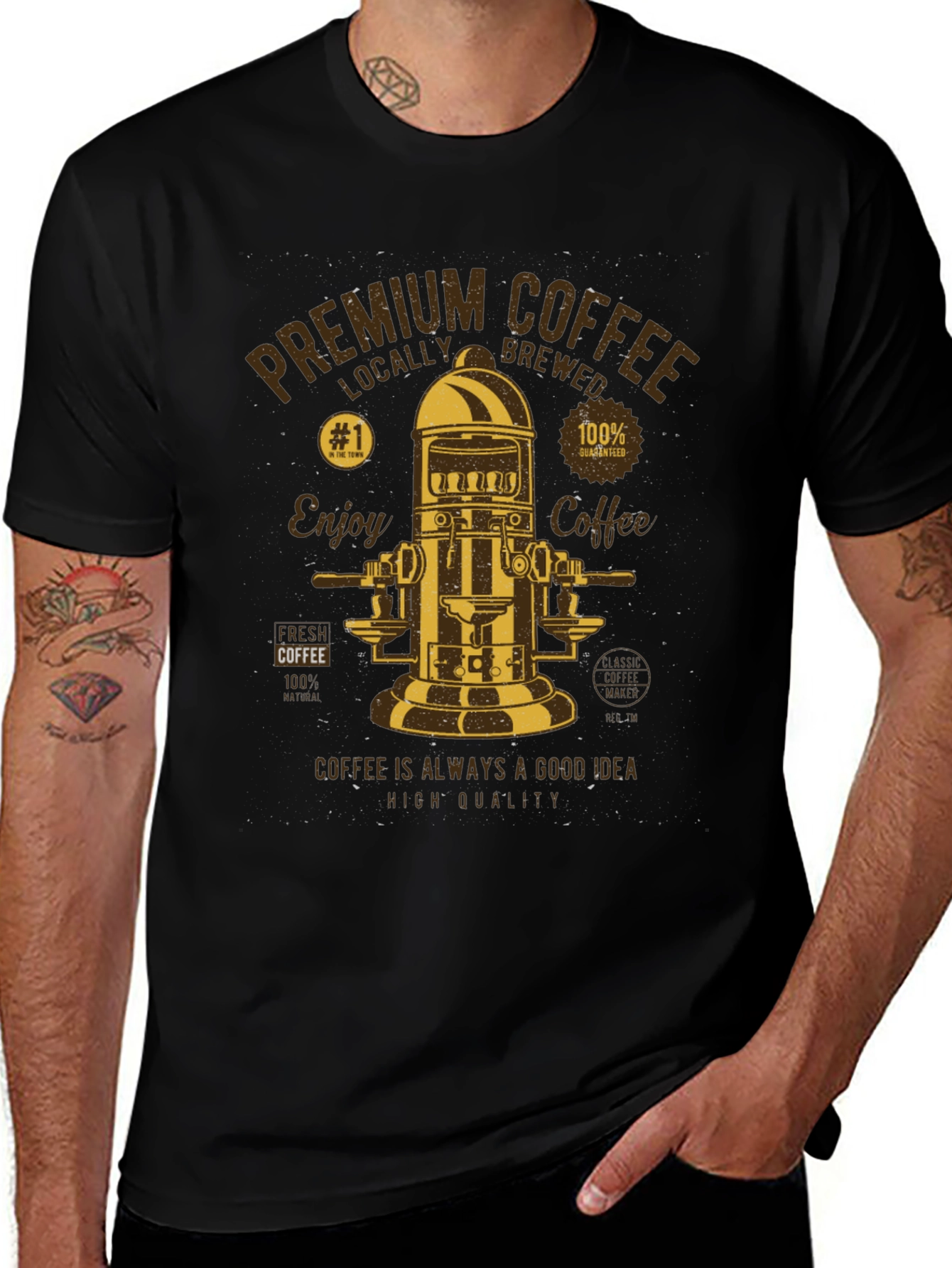 Premium Coffee Graphic T-Shirt