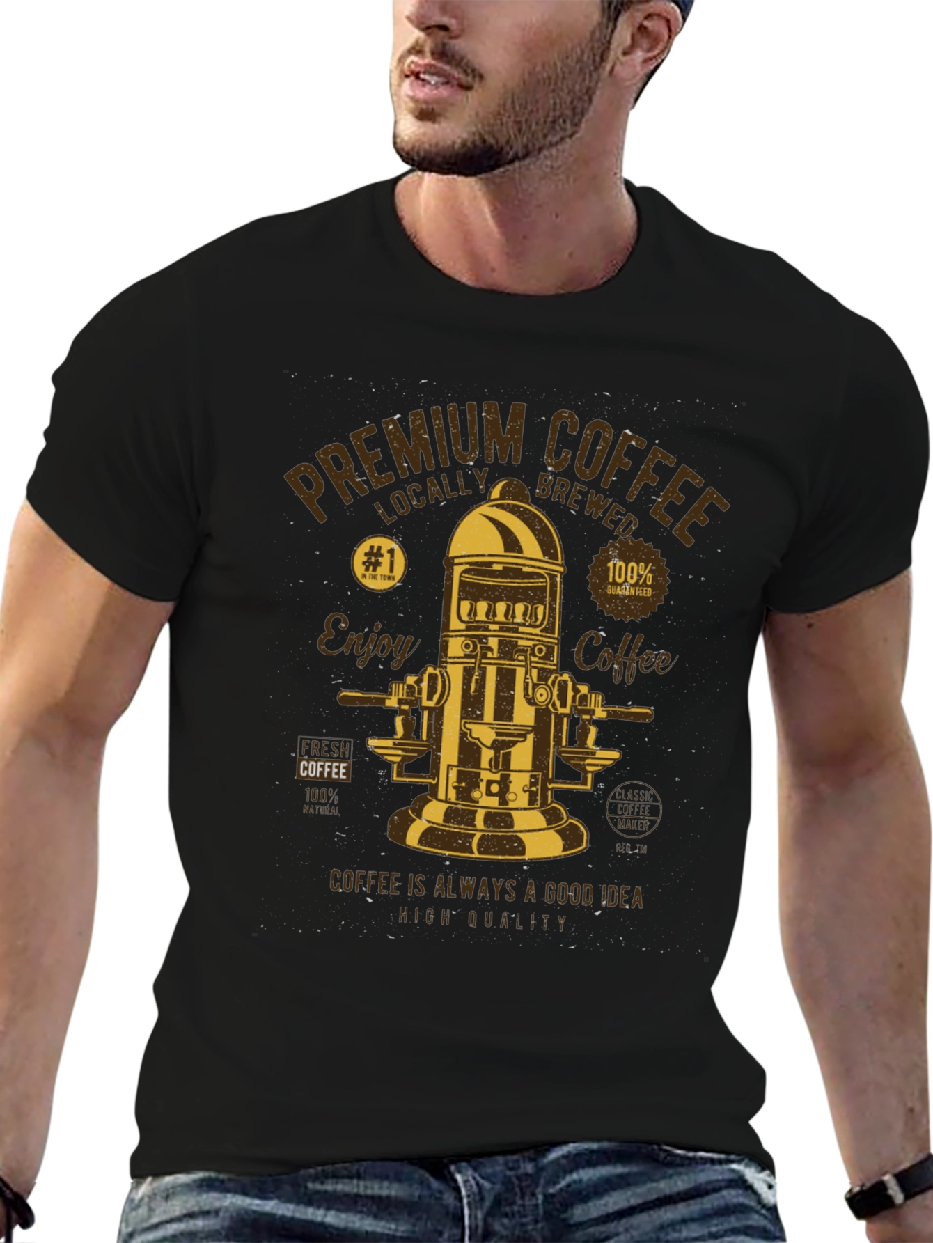 Premium Coffee Graphic T-Shirt