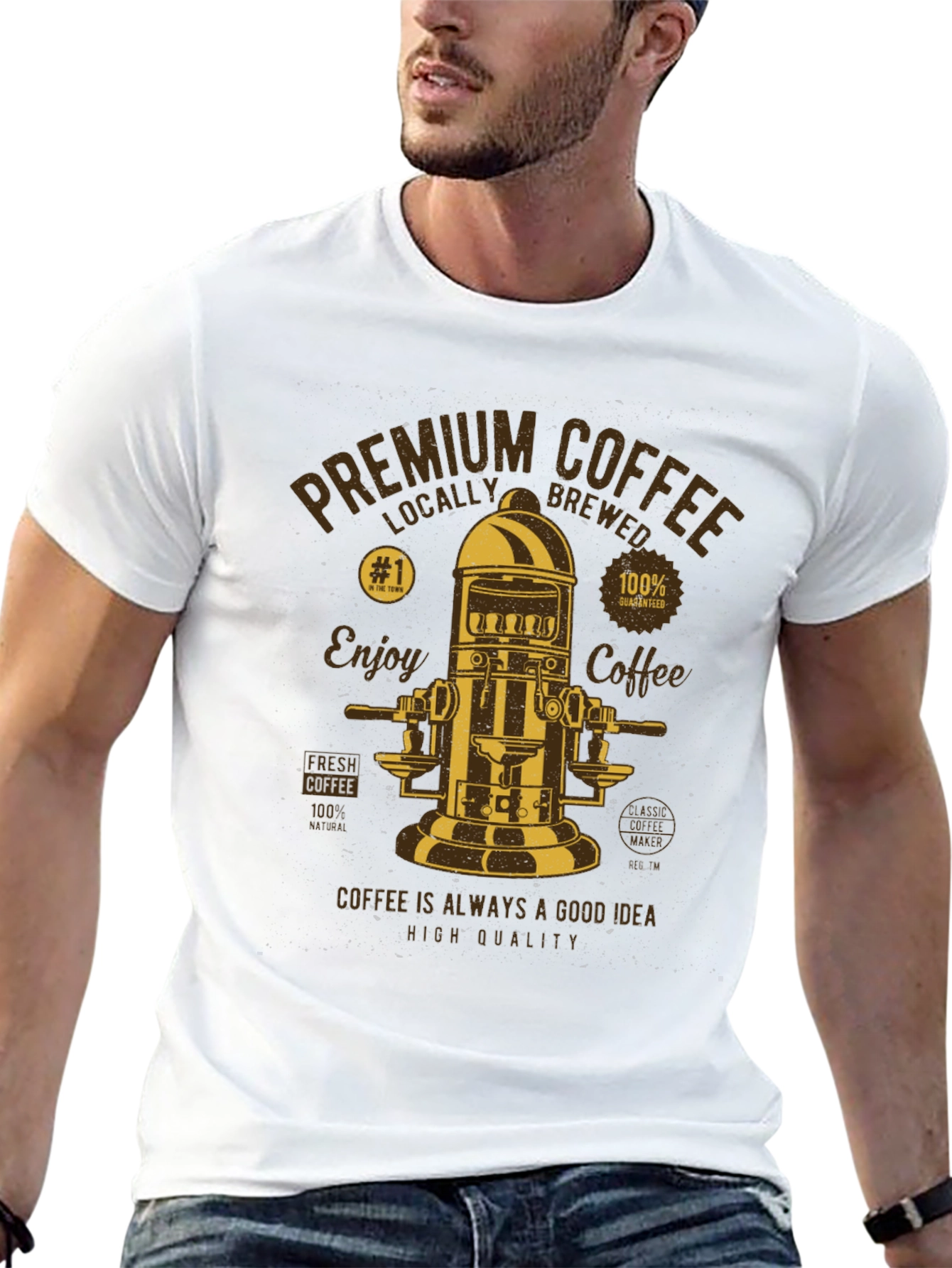 Premium Coffee Graphic T-Shirt