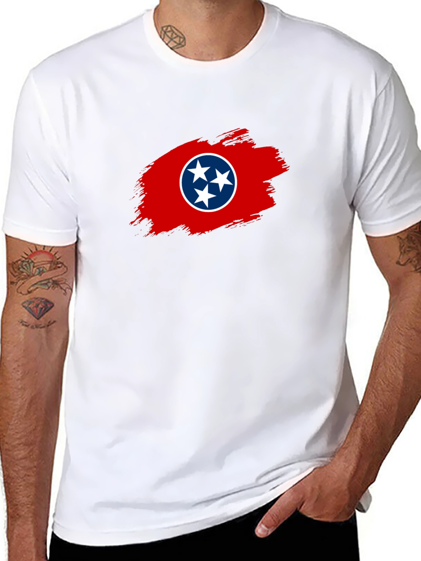 Tennessee Flag Graphic T-Shirt - Black