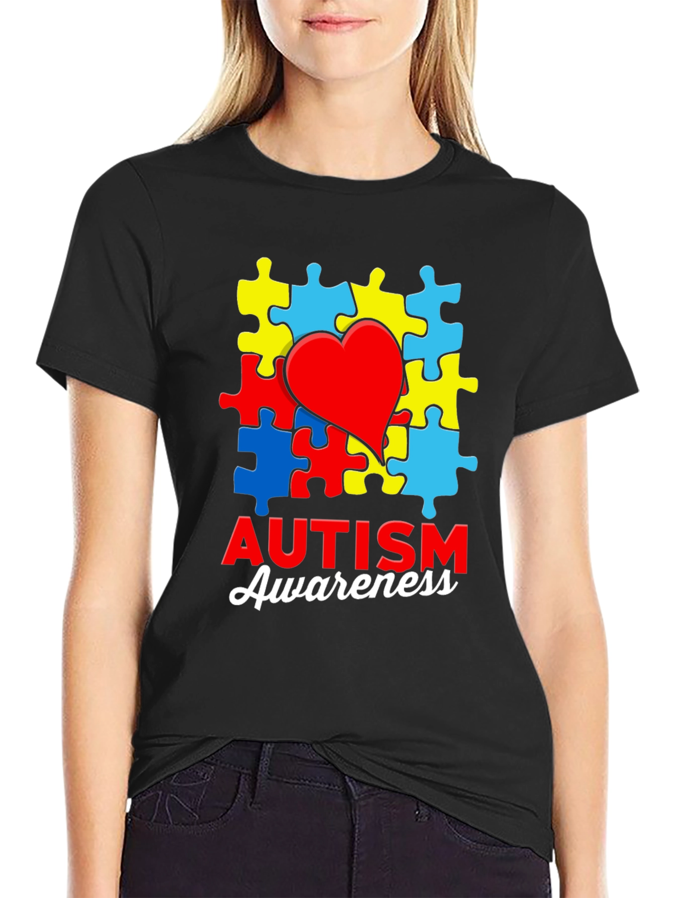 Autism Awareness T-Shirt Jigsaw Heart Puzzle