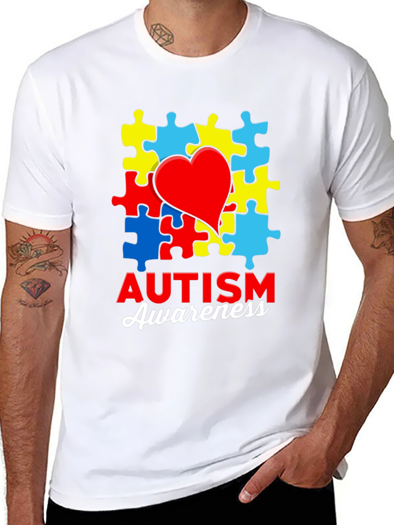Autism Awareness T-Shirt Jigsaw Heart Puzzle