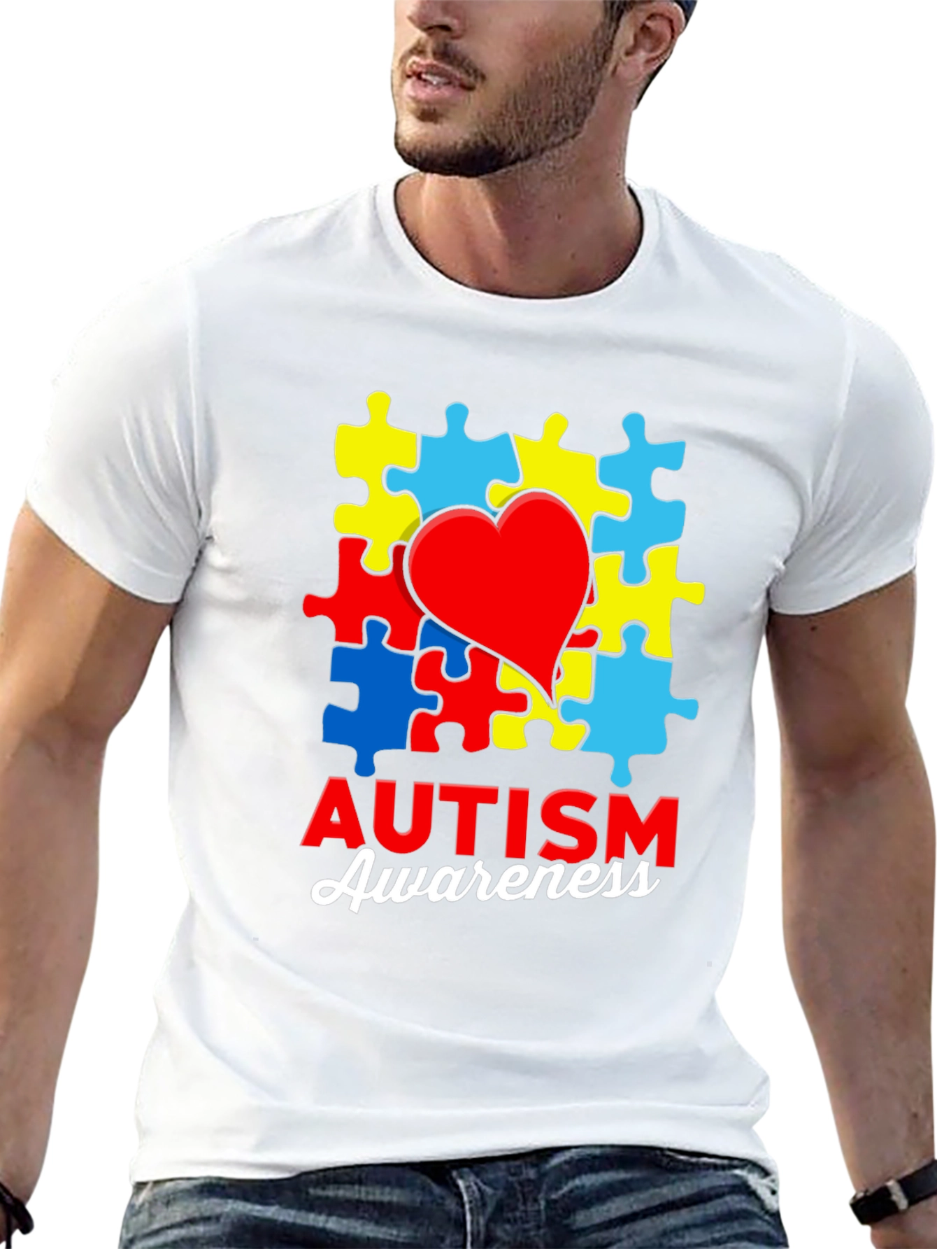 Autism Awareness T-Shirt Jigsaw Heart Puzzle