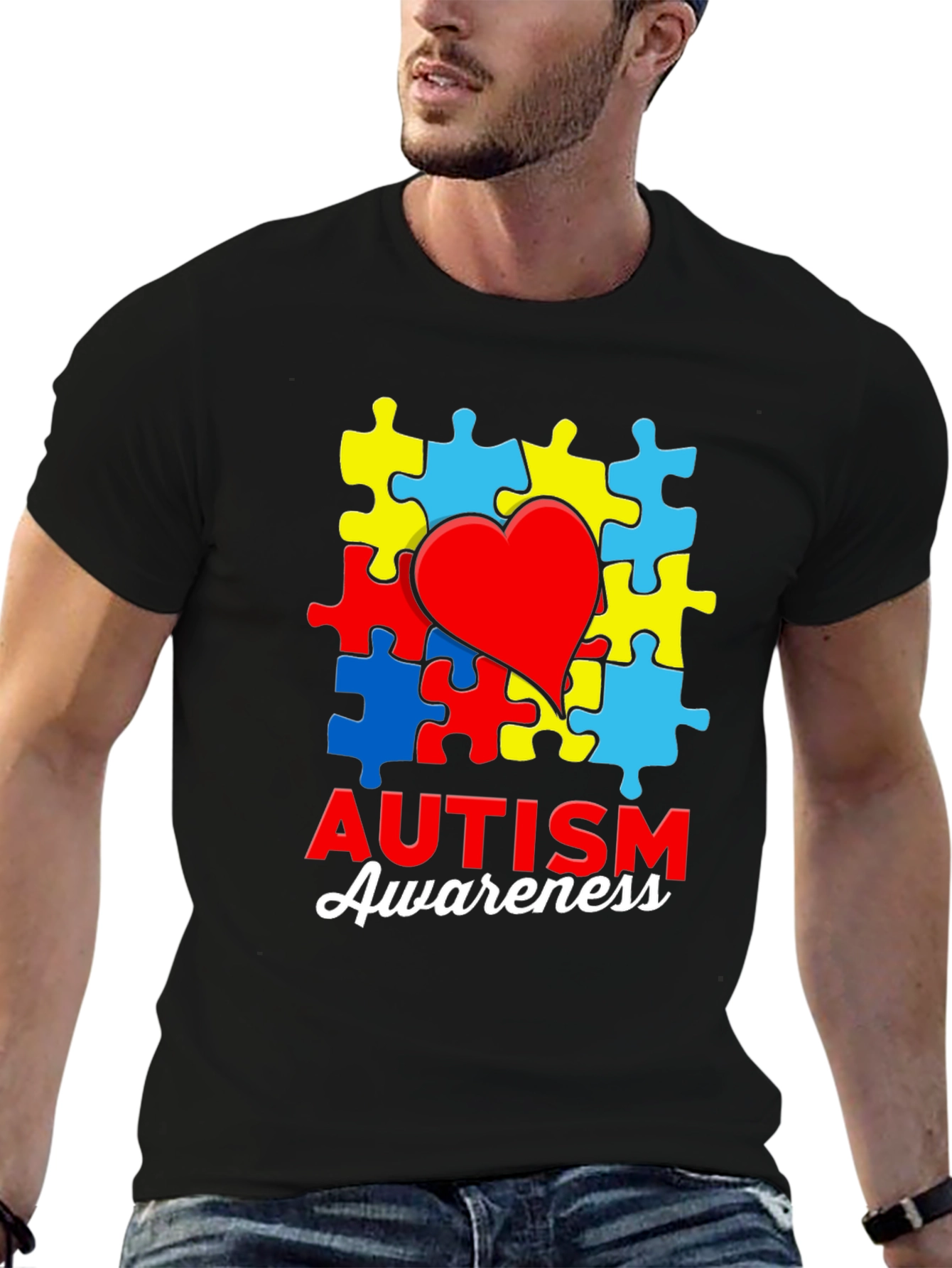 Autism Awareness T-Shirt Jigsaw Heart Puzzle