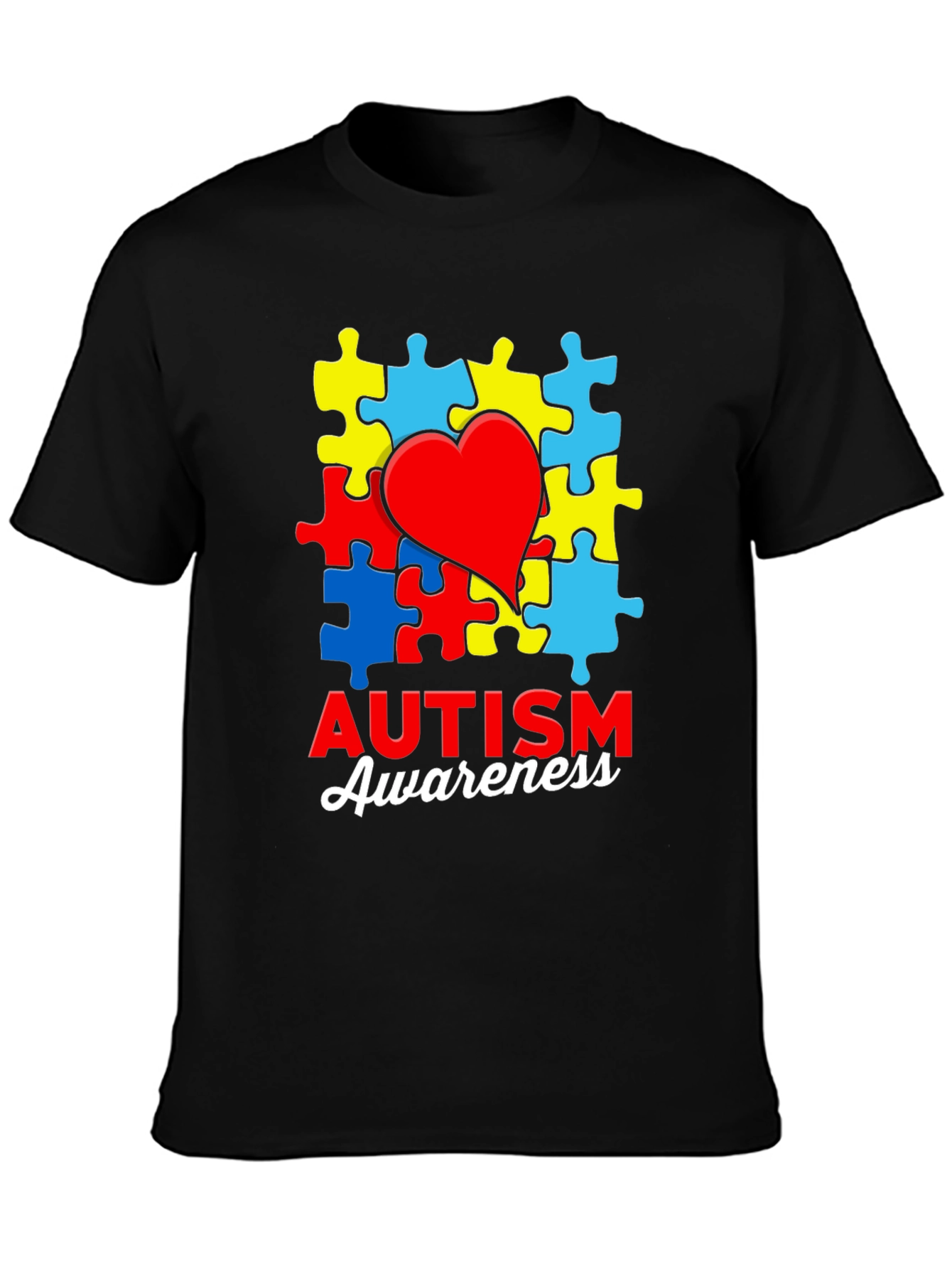 Autism Awareness T-Shirt Jigsaw Heart Puzzle