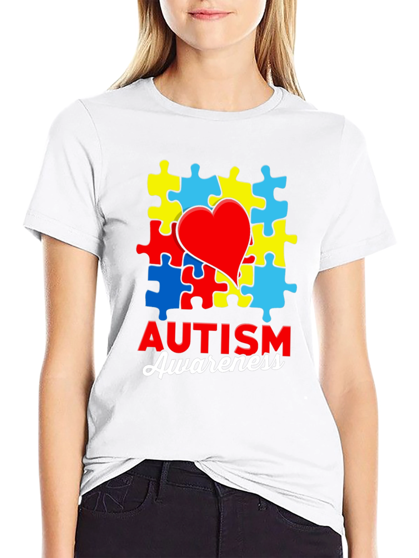 Autism Awareness T-Shirt Jigsaw Heart Puzzle