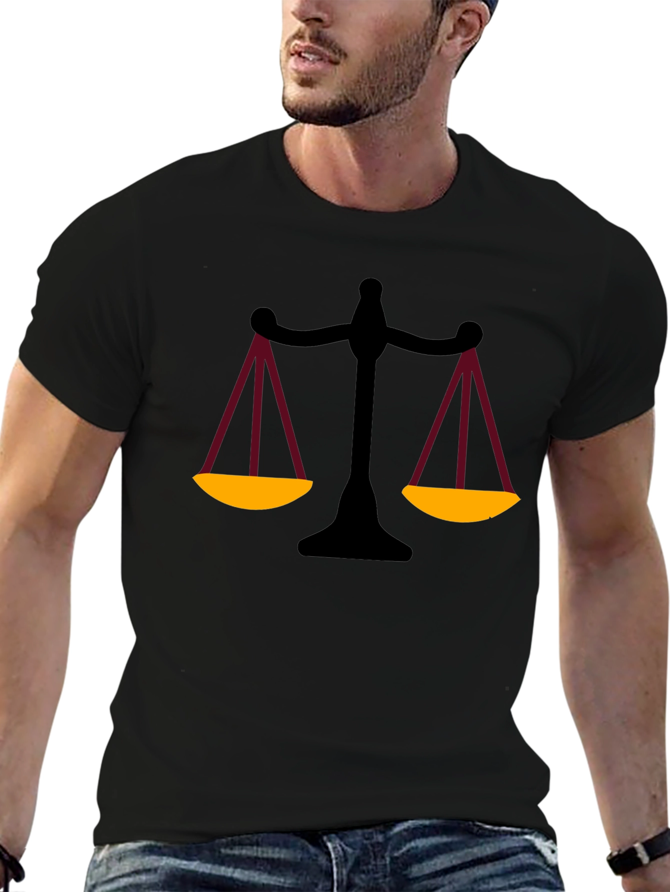 Scales of Justice Graphic Tee - Unisex Black T-Shirt