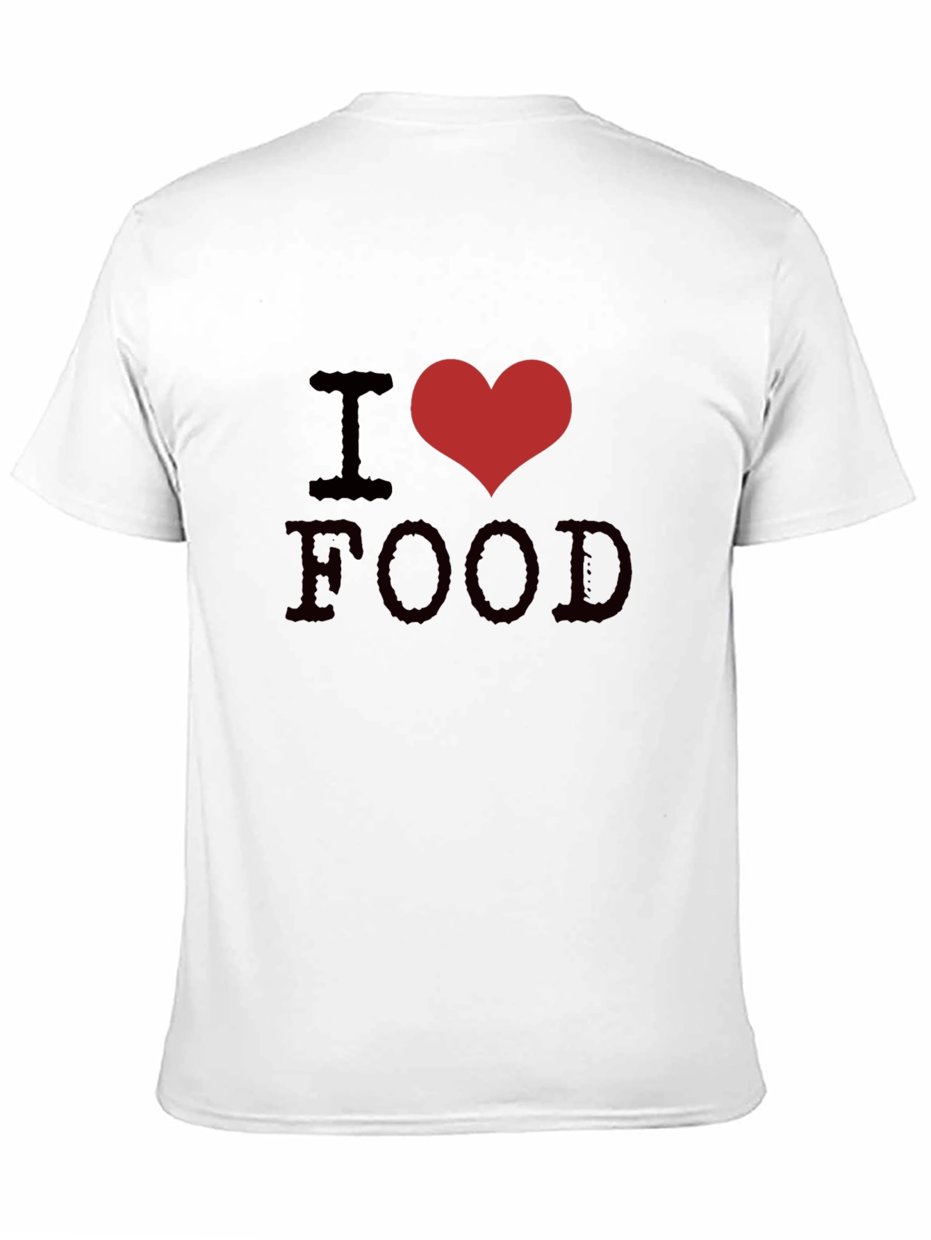 I Heart Food Graphic Tee - Unisex Black T-Shirt