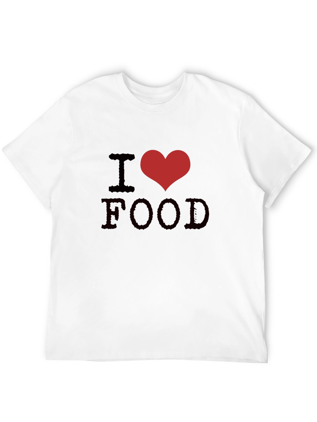 I Heart Food Graphic Tee - Unisex Black T-Shirt