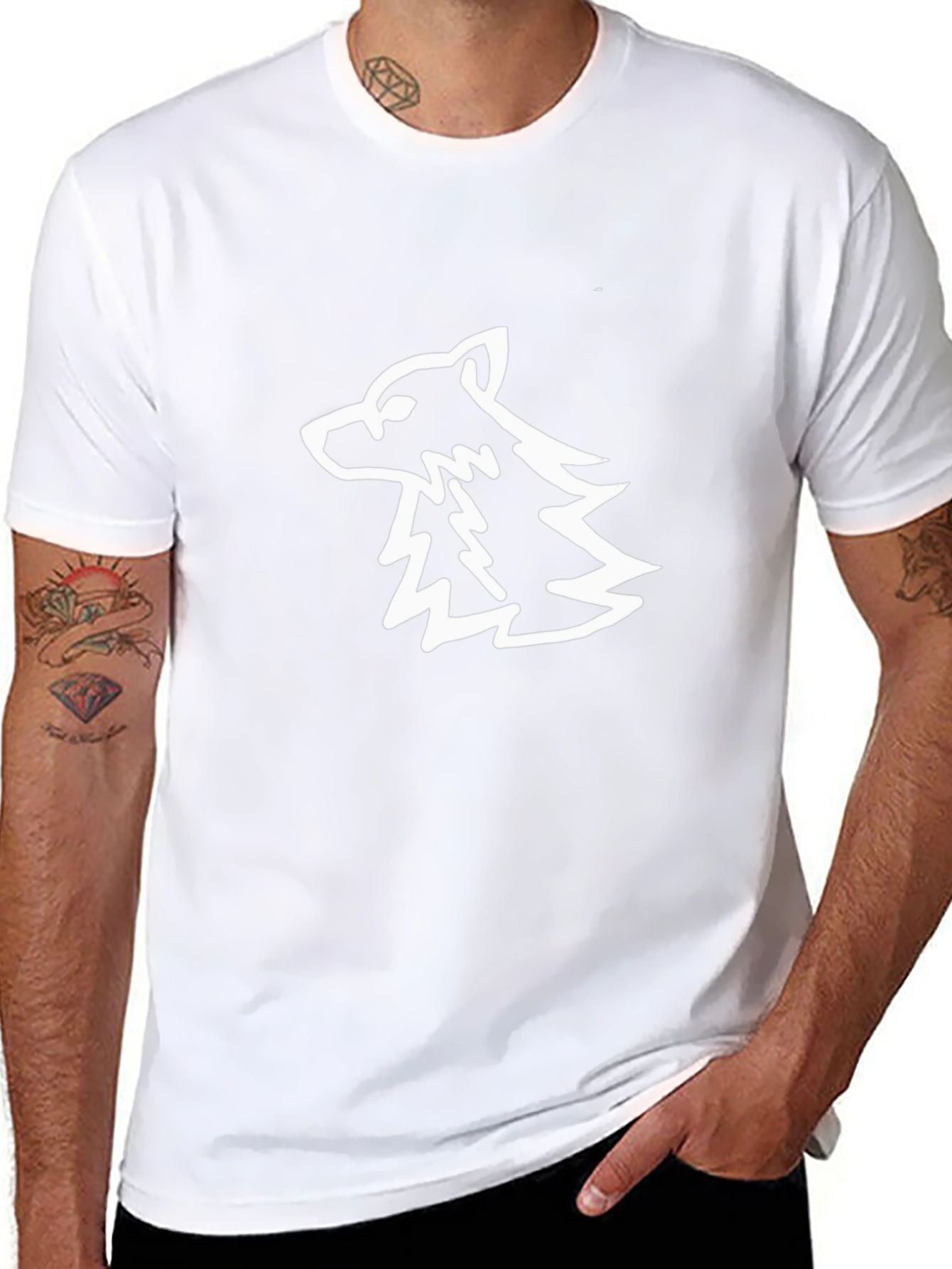 Cool Wolf Graphic Black T-Shirt