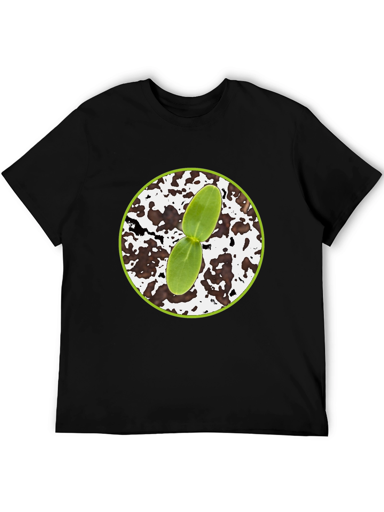 Seedling Graphic Tee - Black Cotton Comfort