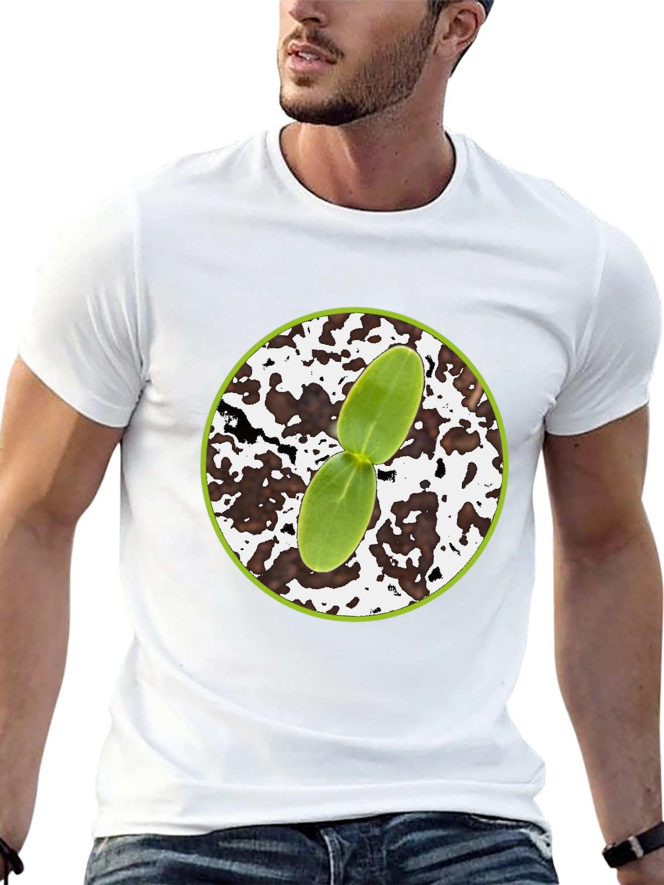 Seedling Graphic Tee - Black Cotton Comfort