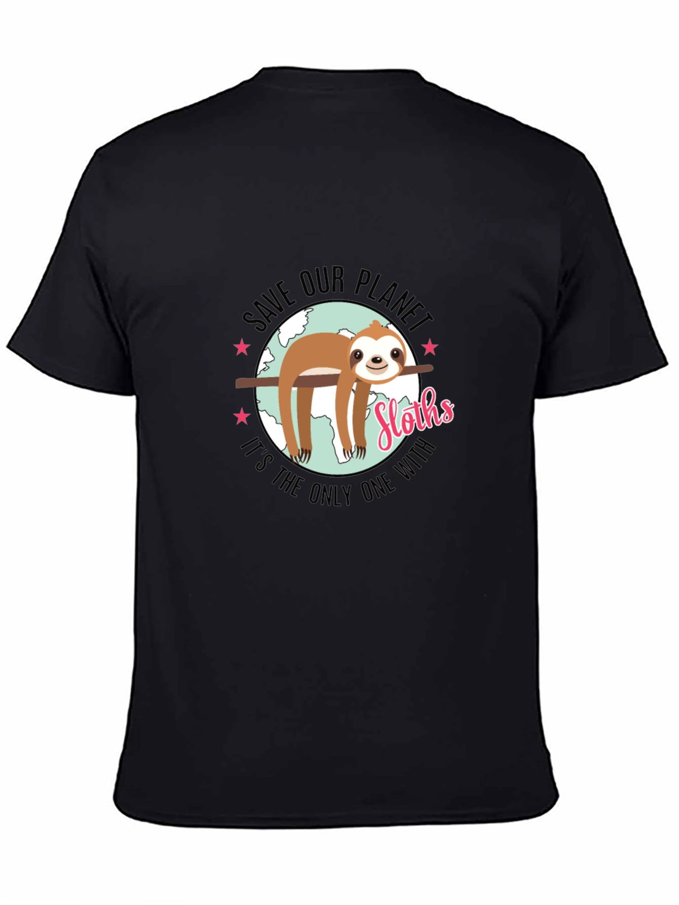 Save Our Planet Sloth Graphic T-Shirt