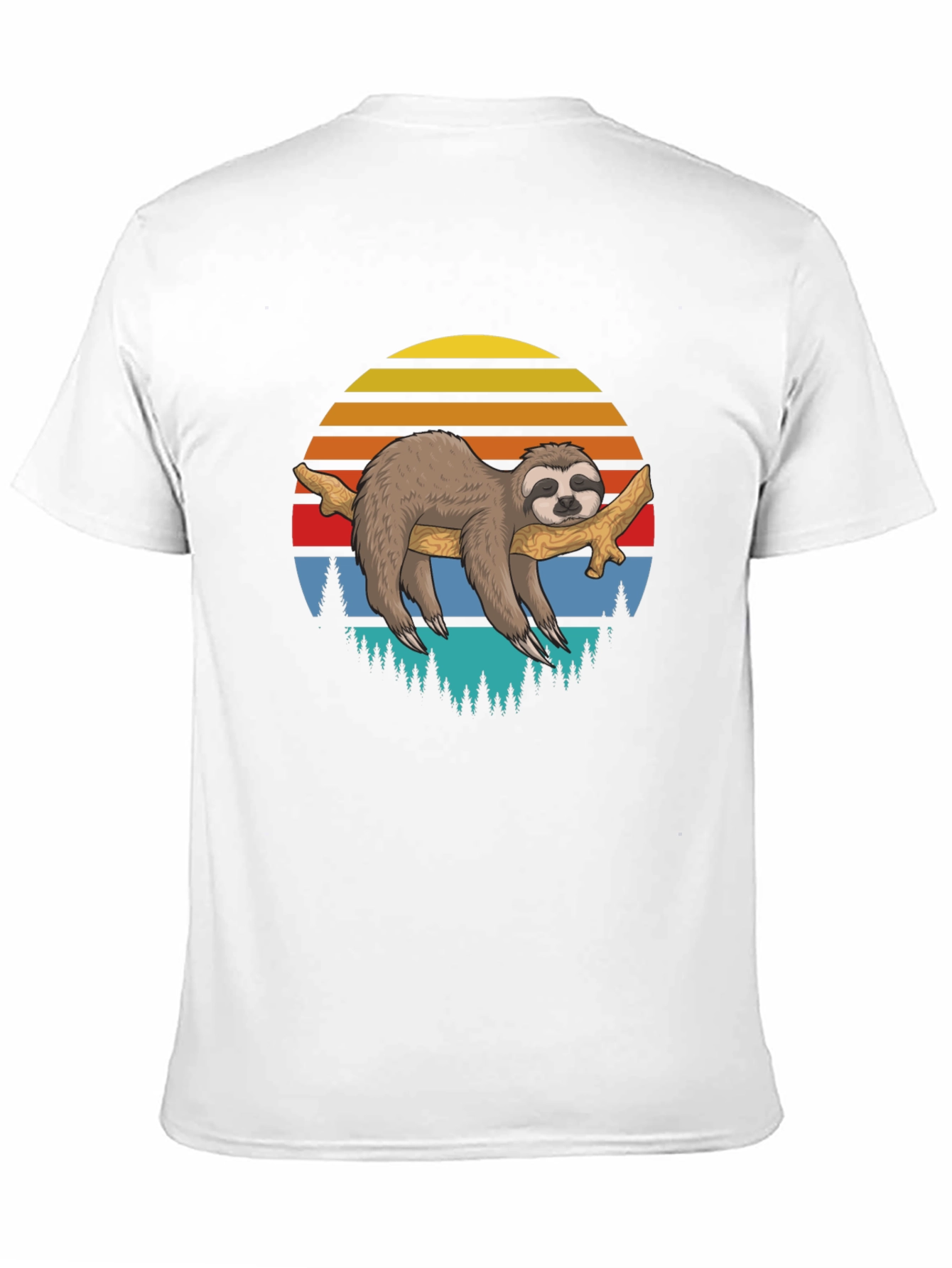 Lazy Sloth on Branch Graphic T-Shirt