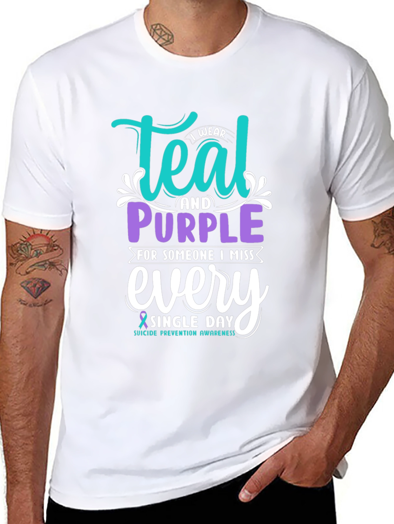 Teal & Purple Suicide Prevention Awareness T-Shirt