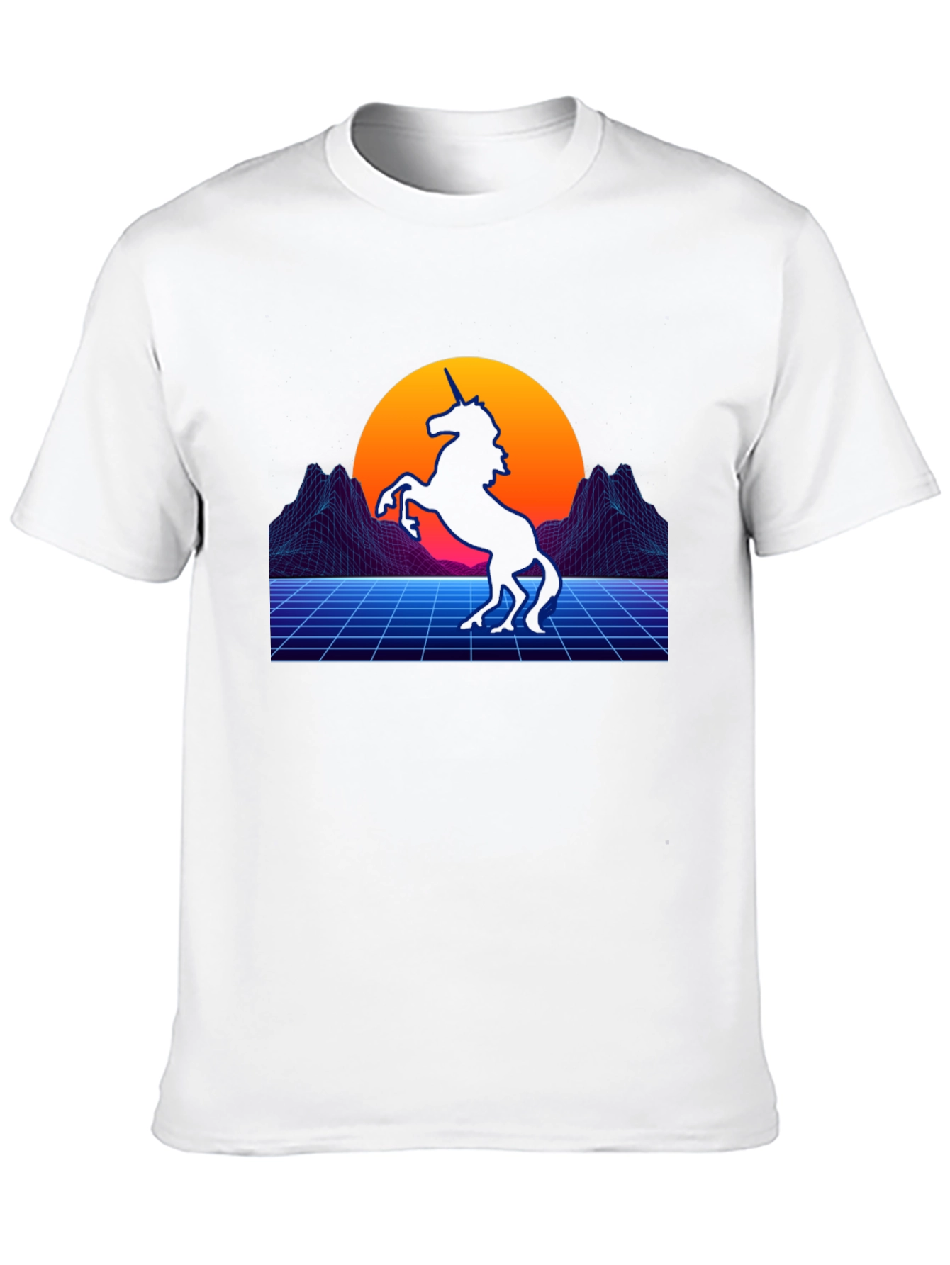 Retro Unicorn T-Shirt - Synthwave Style