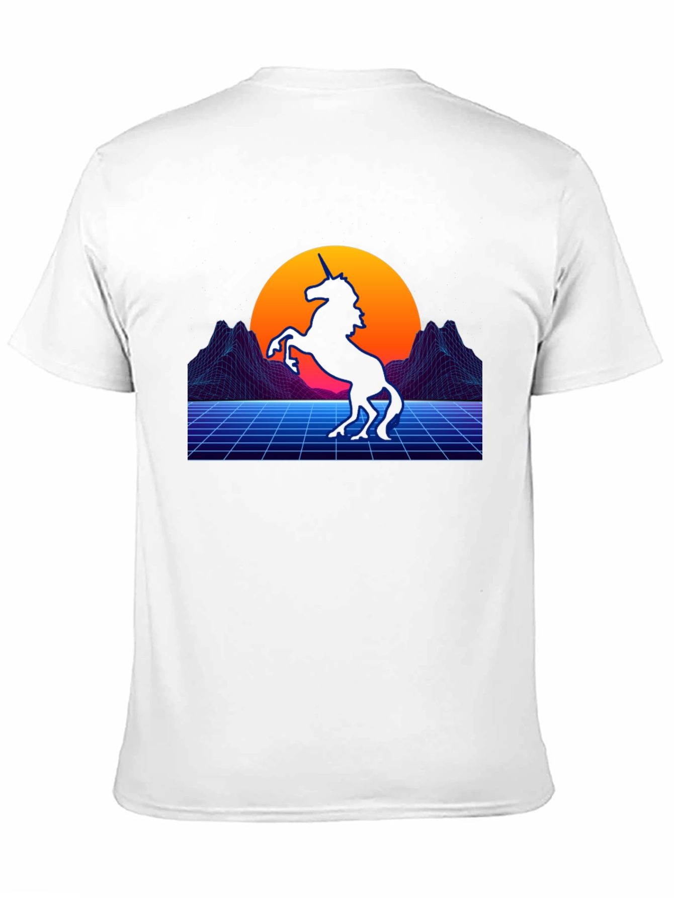 Retro Unicorn T-Shirt - Synthwave Style