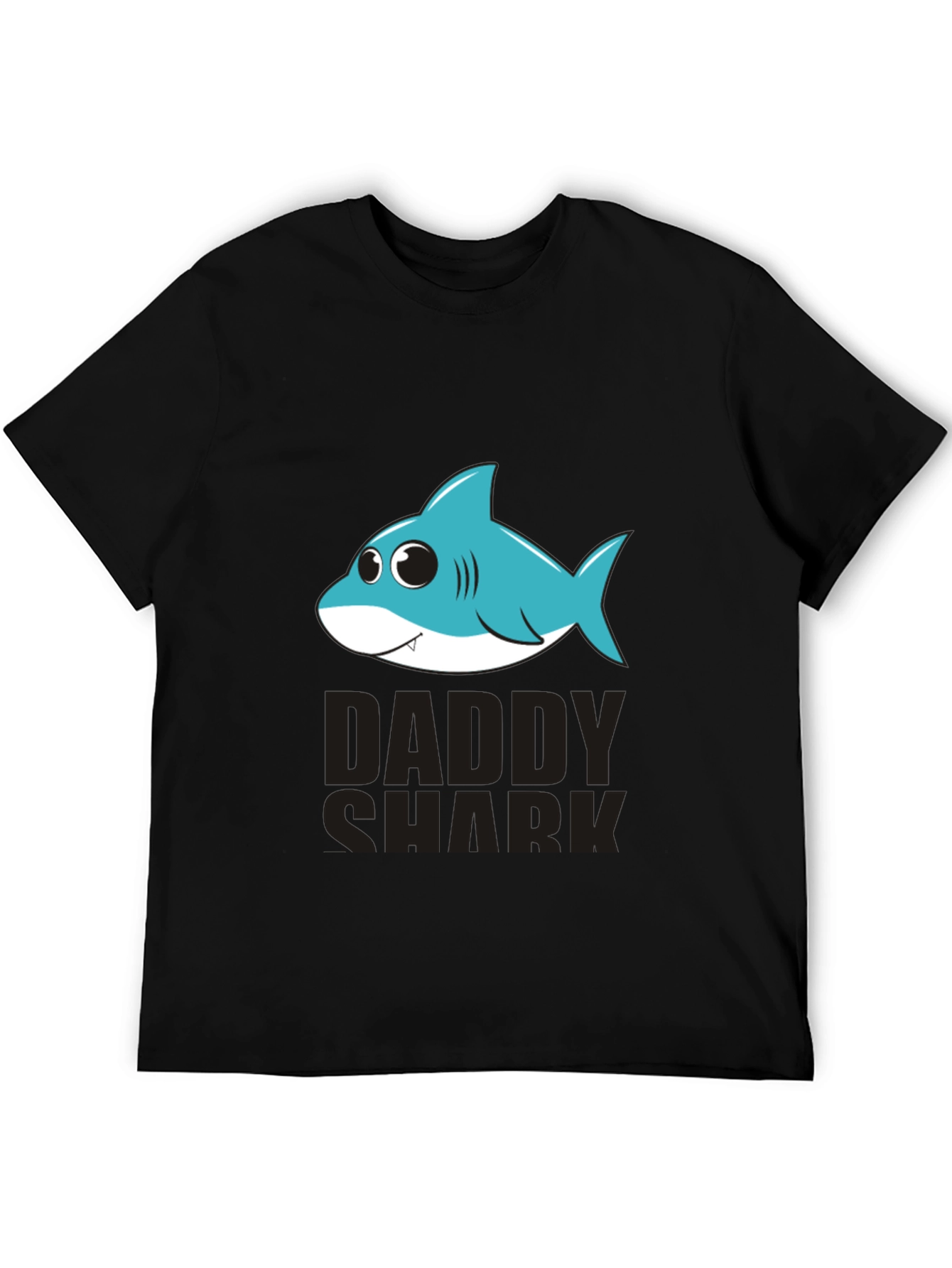 Daddy Shark Graphic T-Shirt - Black Cotton Blend